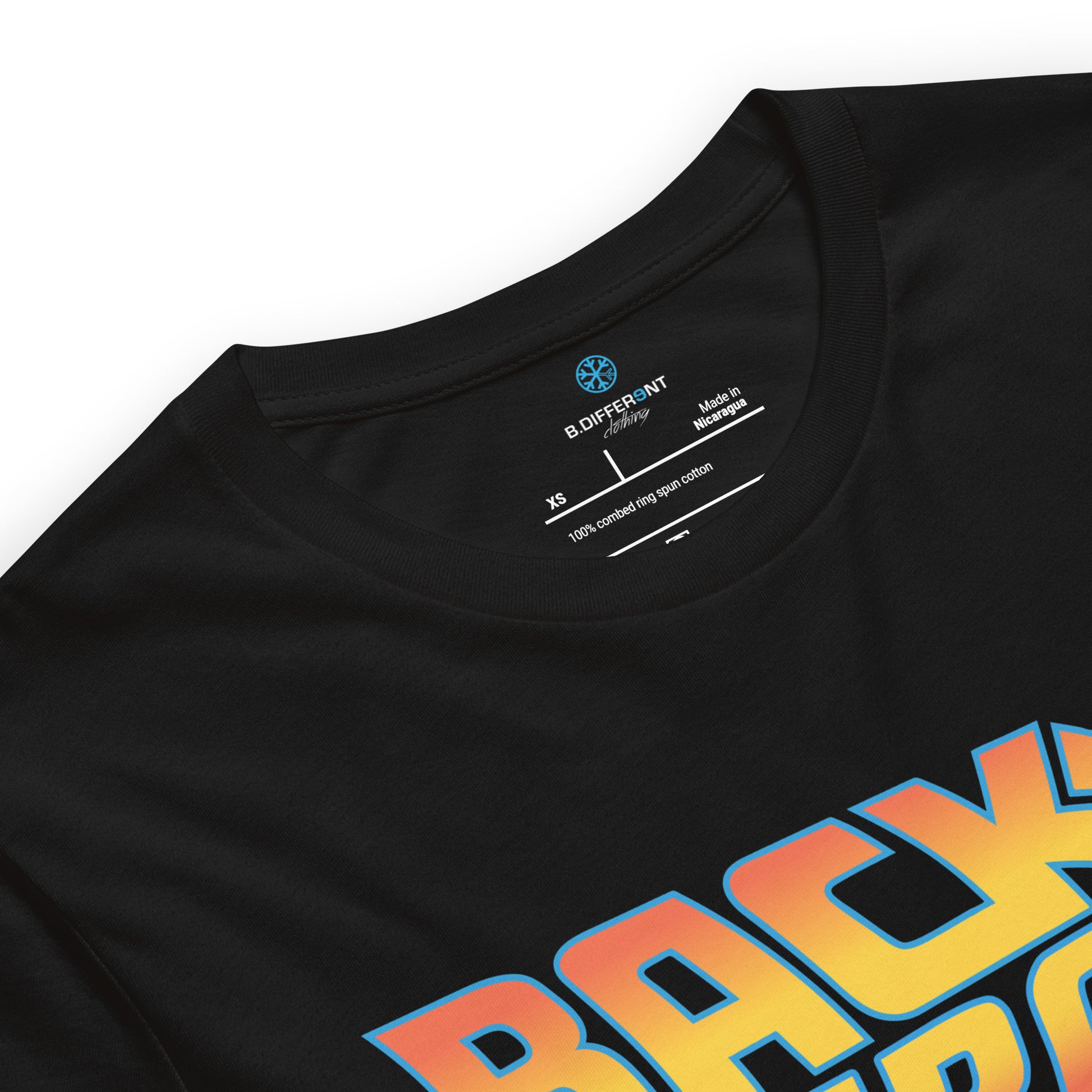 Black-Back to the Graff Tee from B.Different Clothing, collar, graffiti-inspired streetwear t-shirt