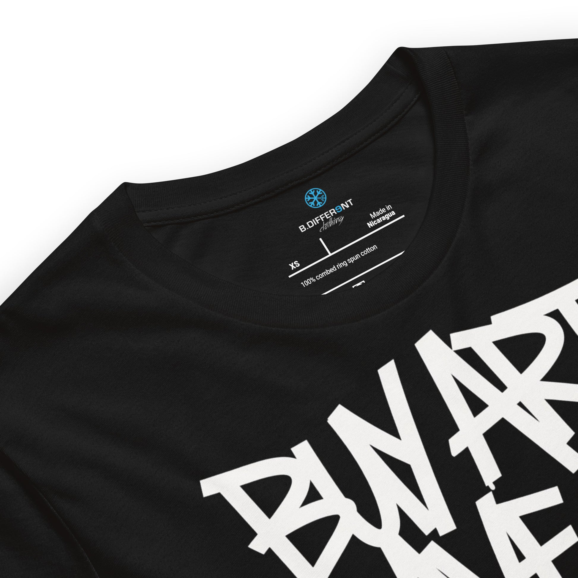 Black-Buy Art Save a Weird Person Graffiti Tee from B.Different Clothing, collar, graffiti-inspired streetwear t-shirt