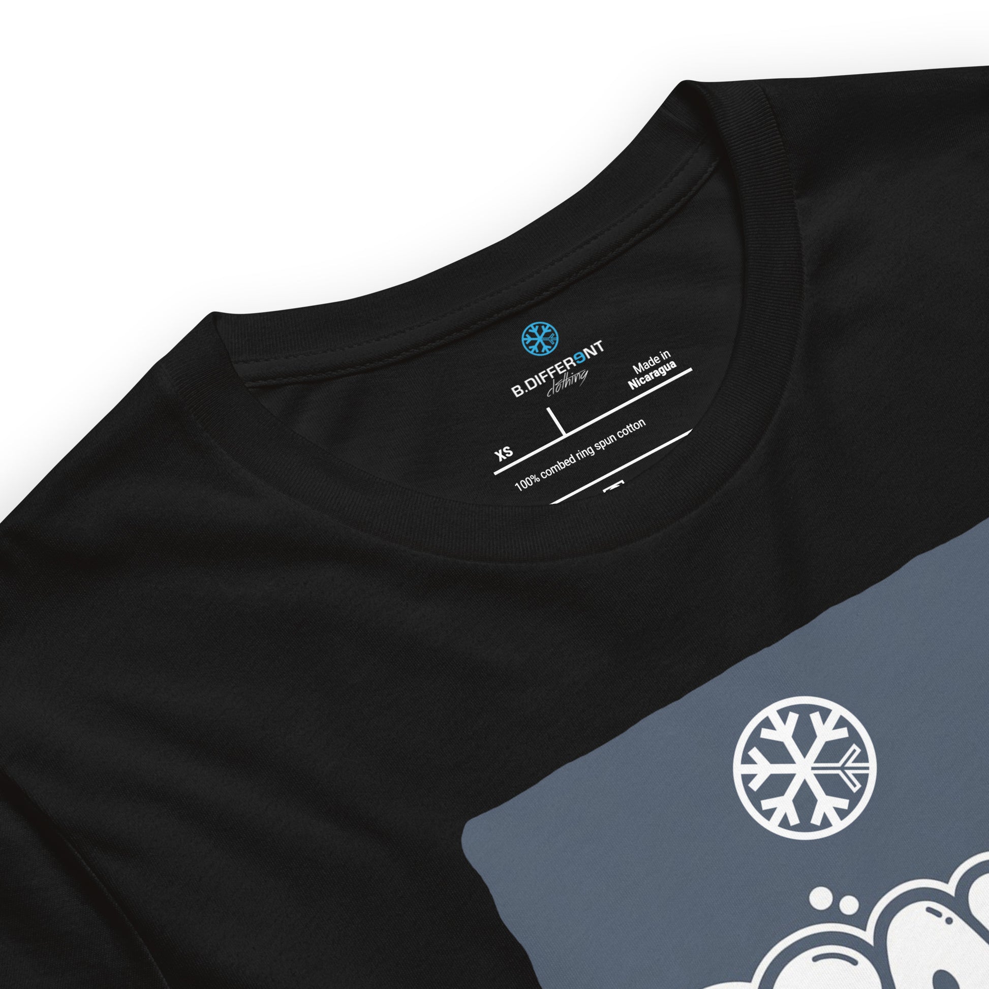 Black-Dreamer Graffiti Throw-up Tee from B.Different Clothing, collar, graffiti-inspired streetwear t-shirt