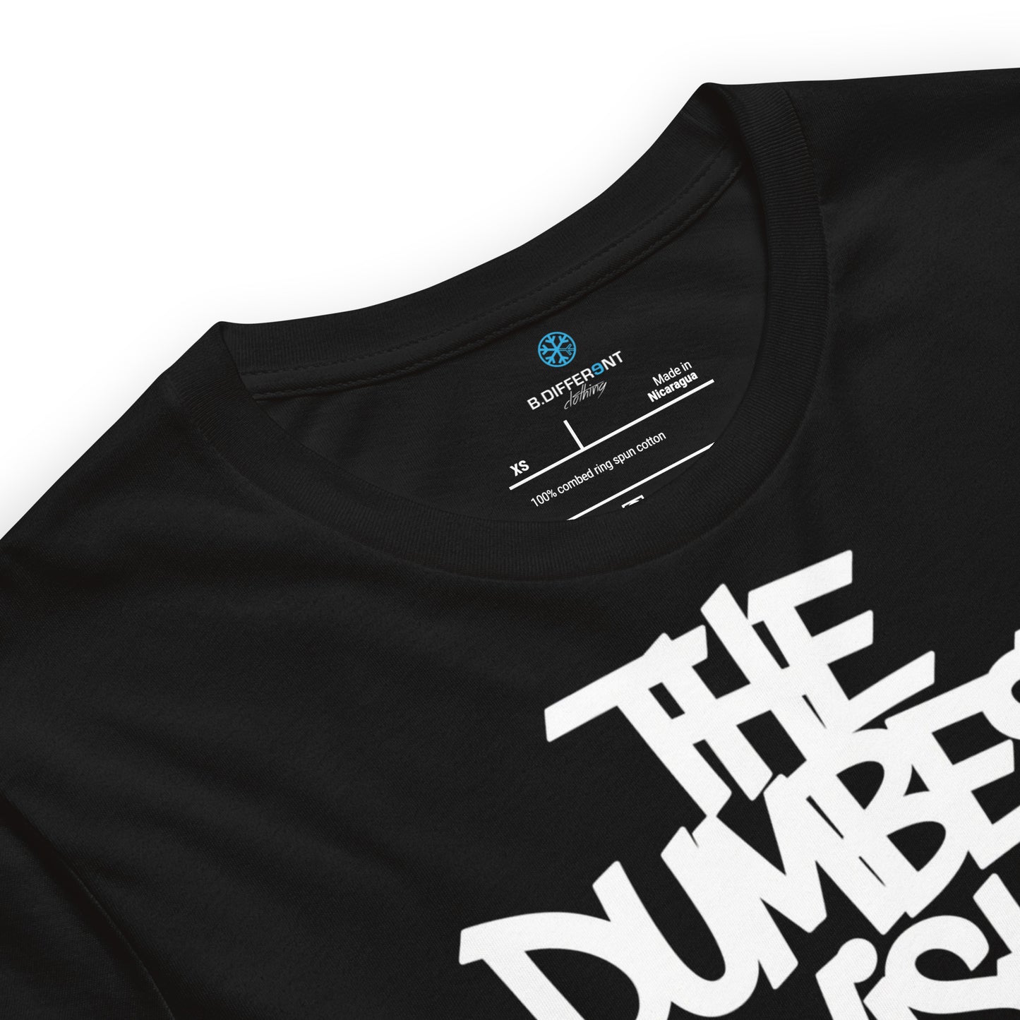Black-The Dumbest Wish Graffiti Tag Tee from B.Different Clothing, collar, graffiti-inspired streetwear t-shirt