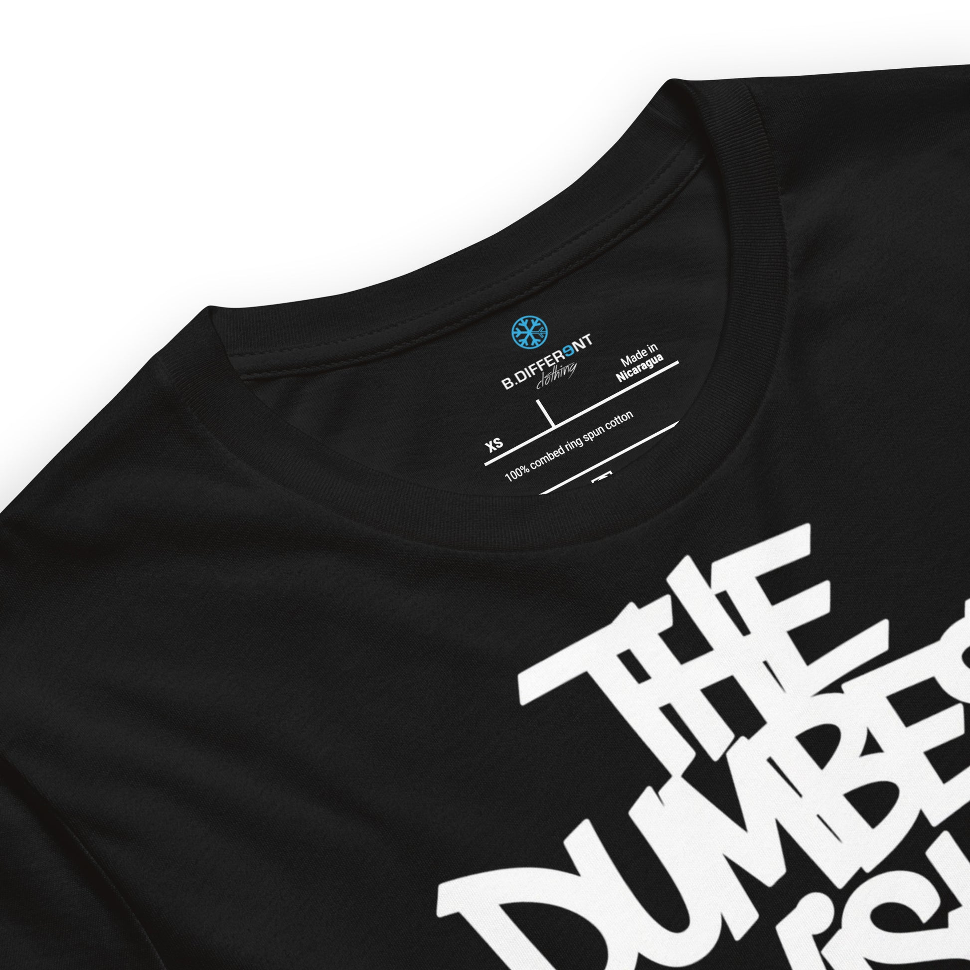 Black-The Dumbest Wish Graffiti Tag Tee from B.Different Clothing, collar, graffiti-inspired streetwear t-shirt
