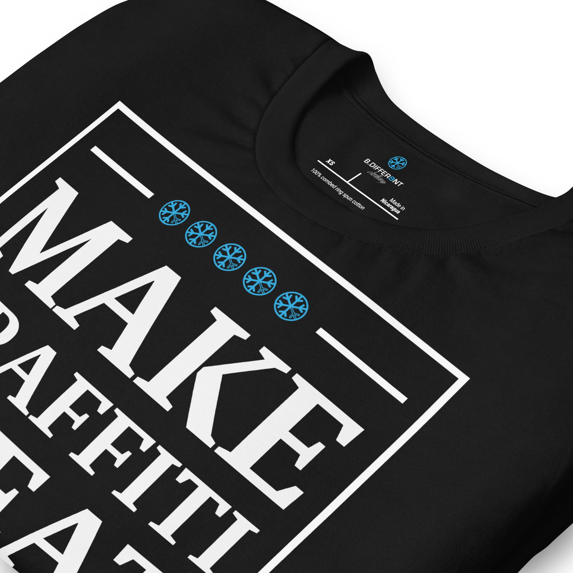detail of make graffiti great again tee black by b.different clothing graffiti and street art inspired streetwear brand for weirdos, misfits, and outcasts.