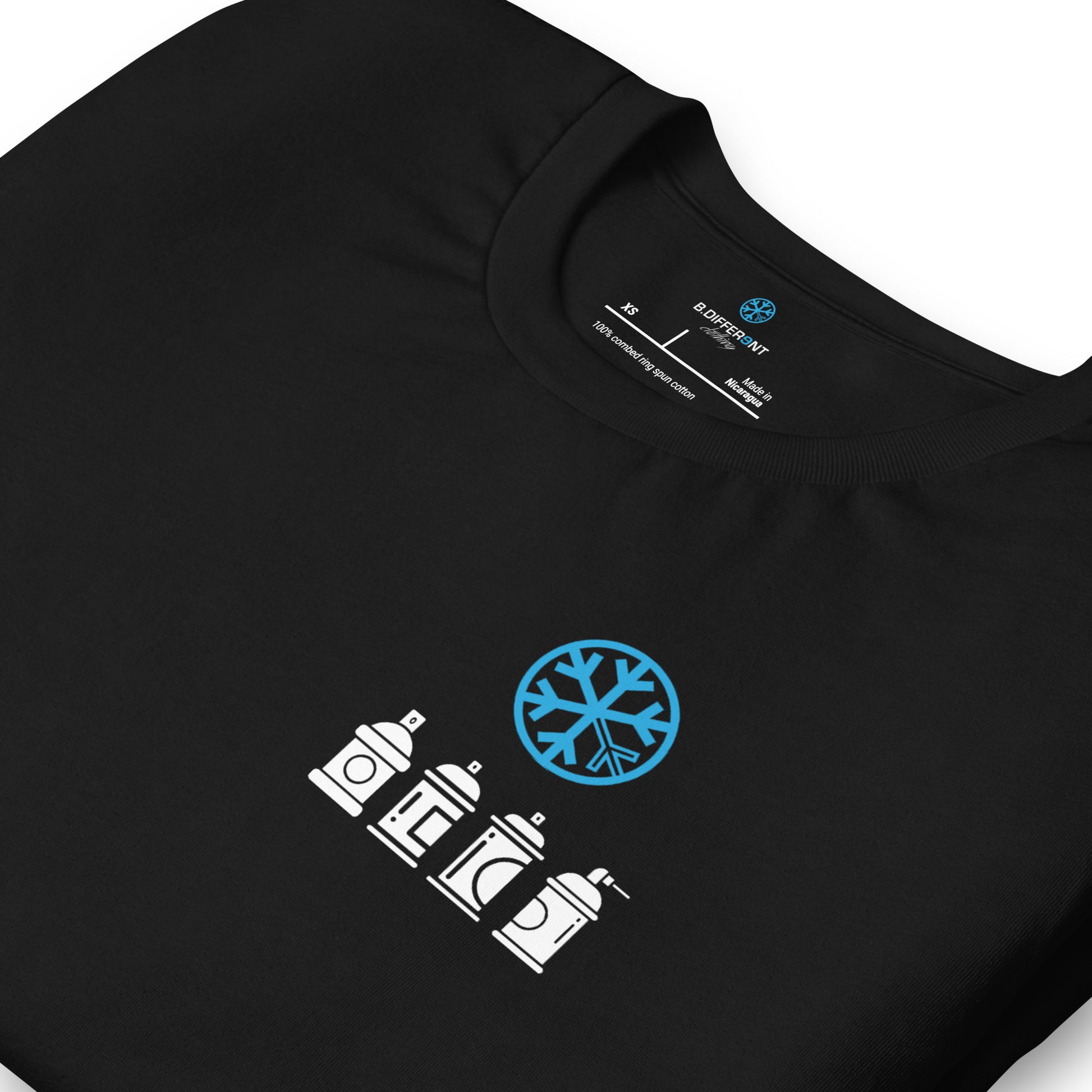Black-Get Down Graffiti Character Tee from B.Different Clothing, detail, graffiti-inspired streetwear t-shirt