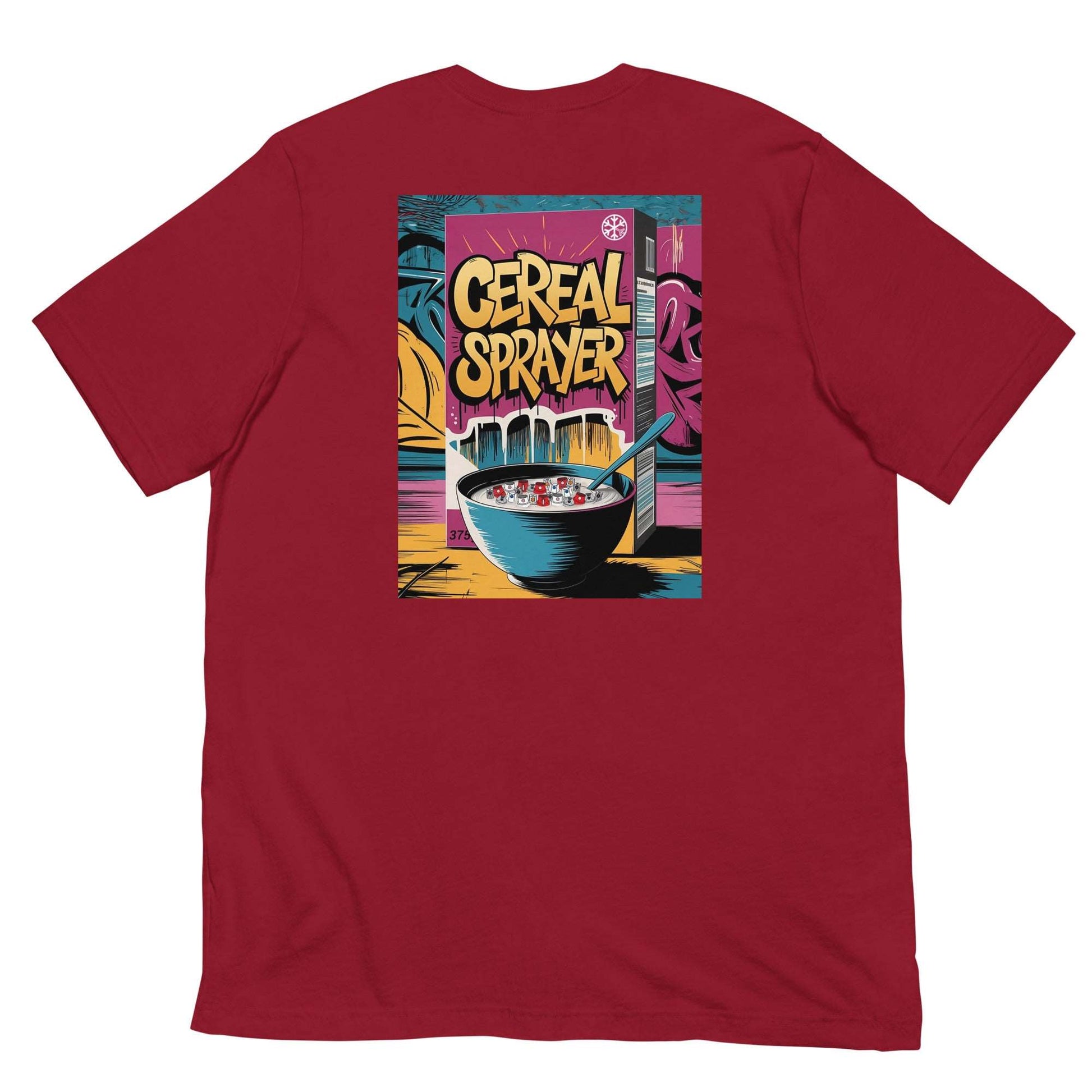 Cereal Sprayer Graffiti Tee cardinal B.Different Clothing graffiti street art inspired streetwear brand