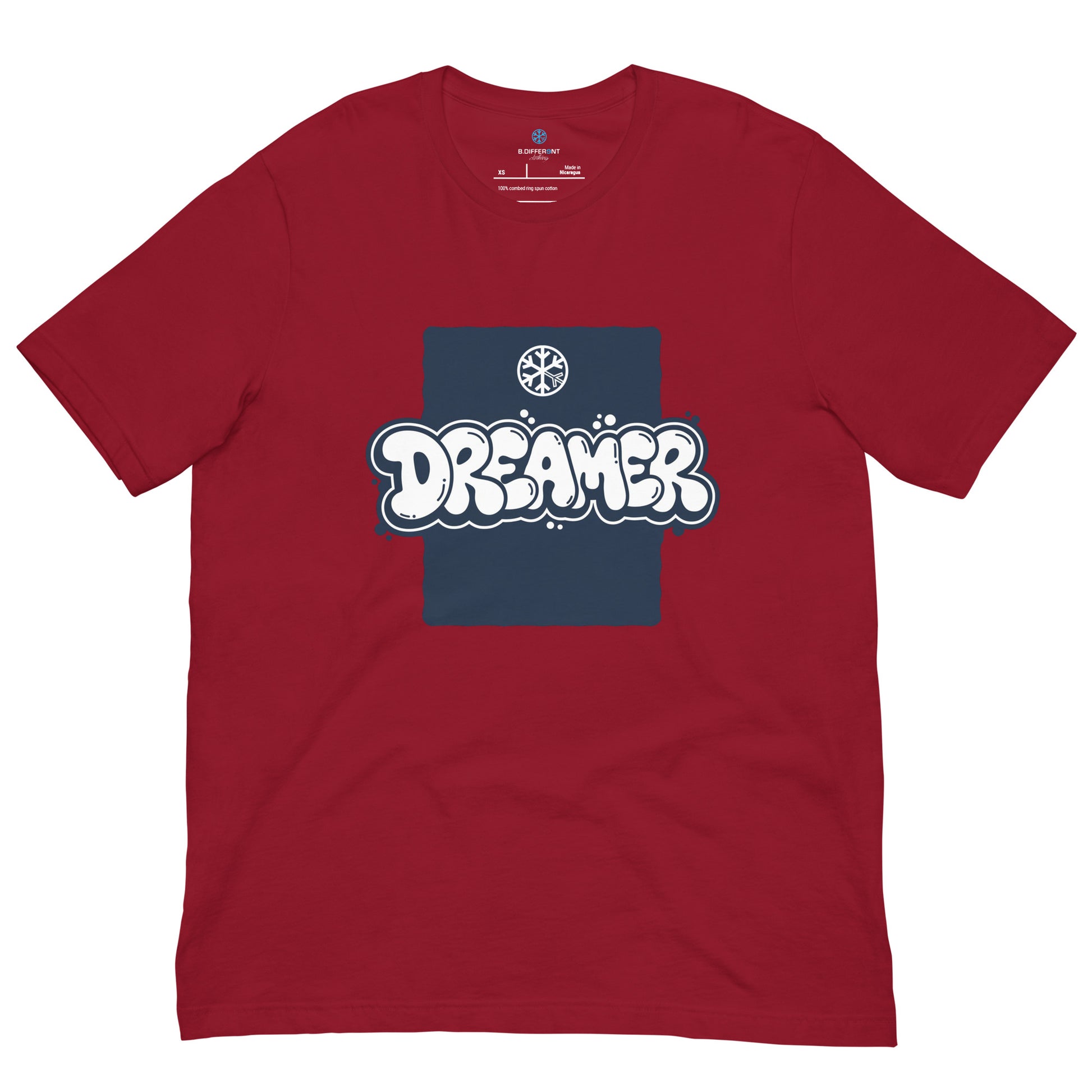 Dreamer Graffiti Throw-up Tee cardinal B.Different Clothing graffiti street art inspired streetwear brand