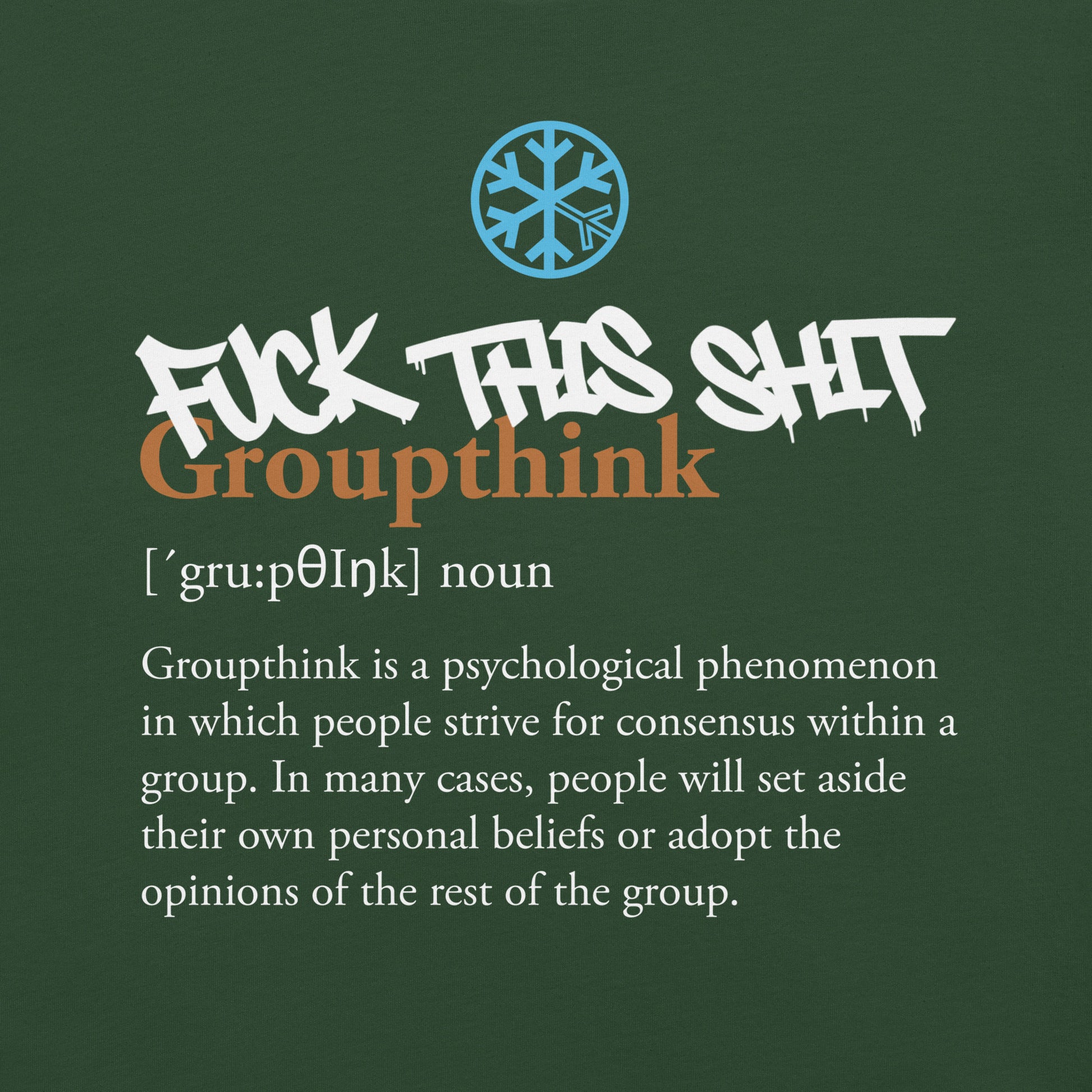 Green-Groupthink Graffiti Tee from B.Different Clothing, graphic, graffiti-inspired streetwear t-shirt