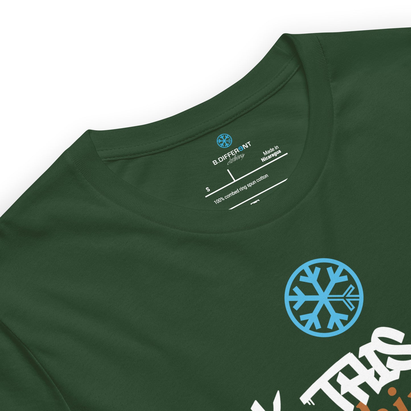 Green-Groupthink Graffiti Tee from B.Different Clothing, collar, graffiti-inspired streetwear t-shirt