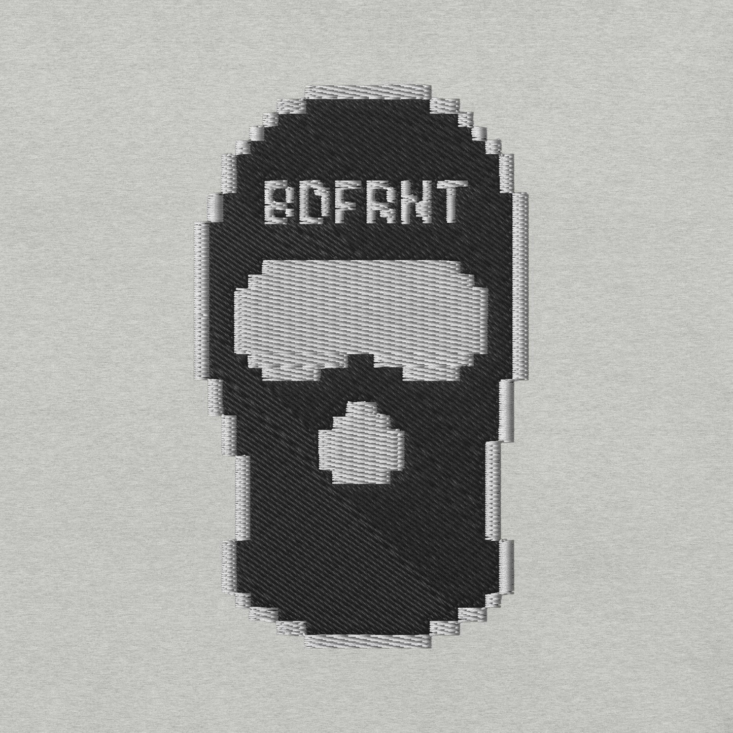 Gray-Pixel Balaclava Graffiti Tee from B.Different Clothing, graphic, graffiti-inspired streetwear, oversized heavyweight t-shirt