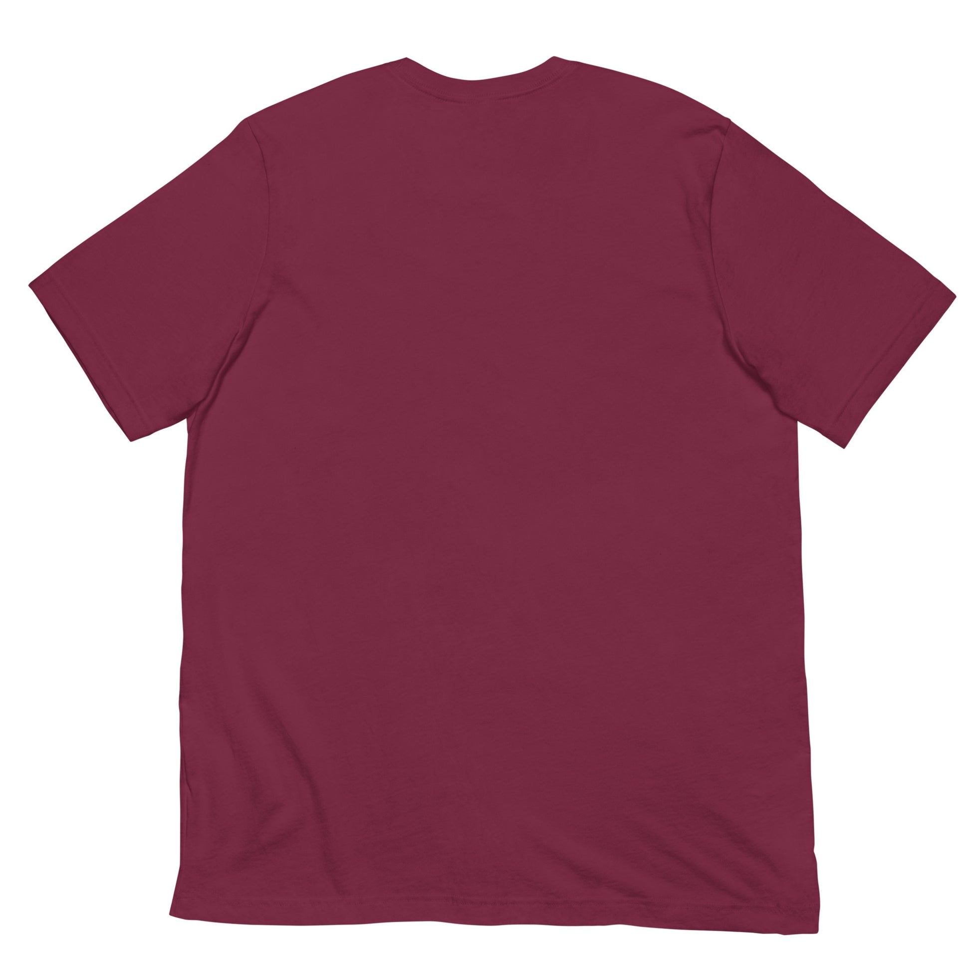 Maroon-Dreamer Graffiti Throw-up Tee from B.Different Clothing, back view, graffiti-inspired streetwear t-shirt