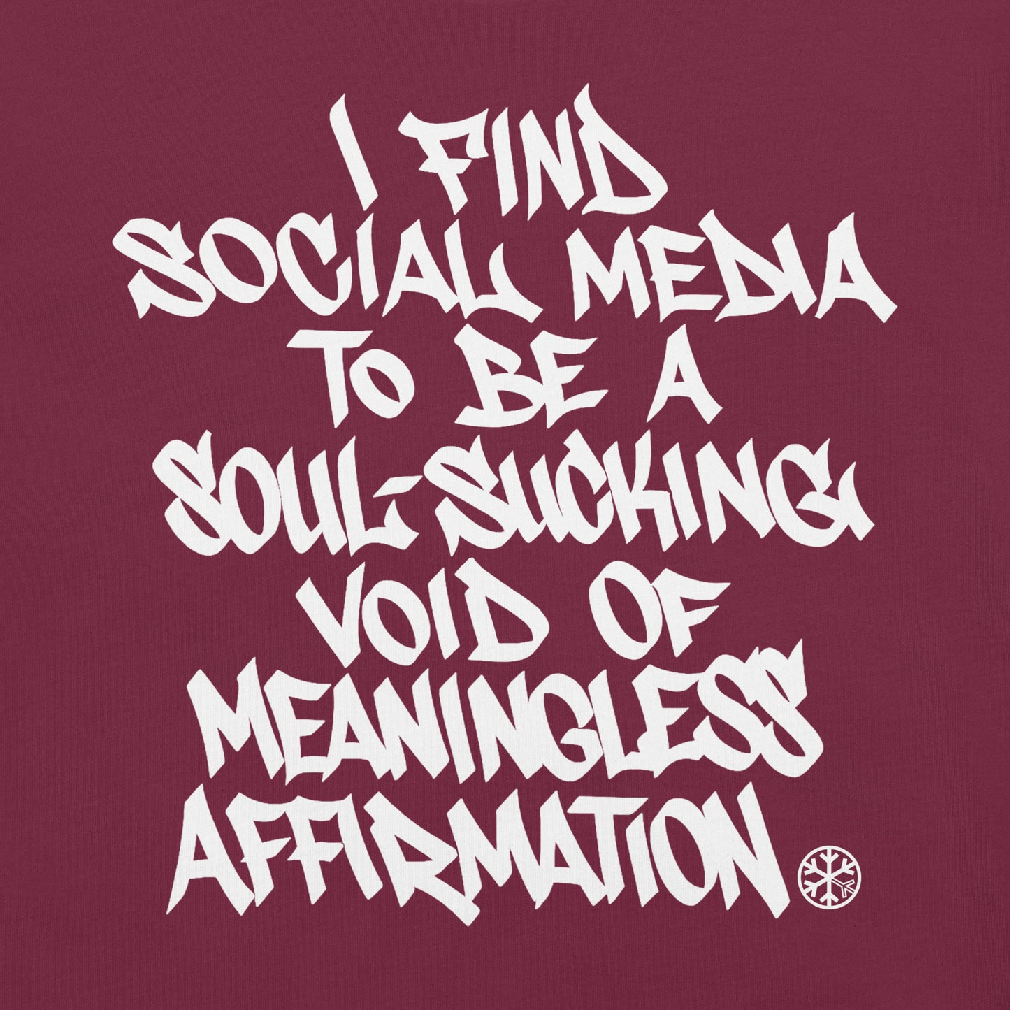 Maroon-Social Media Graffiti Tag Tee from B.Different Clothing, graphic, graffiti-inspired streetwear t-shirt