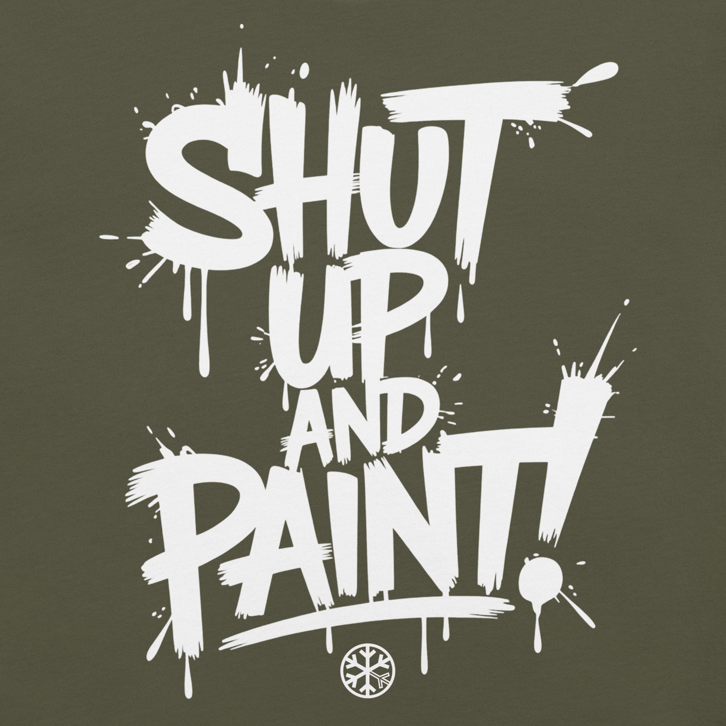 Green-Shut Up and Paint Graffiti Tee from B.Different Clothing, graphic, graffiti-inspired streetwear t-shirt