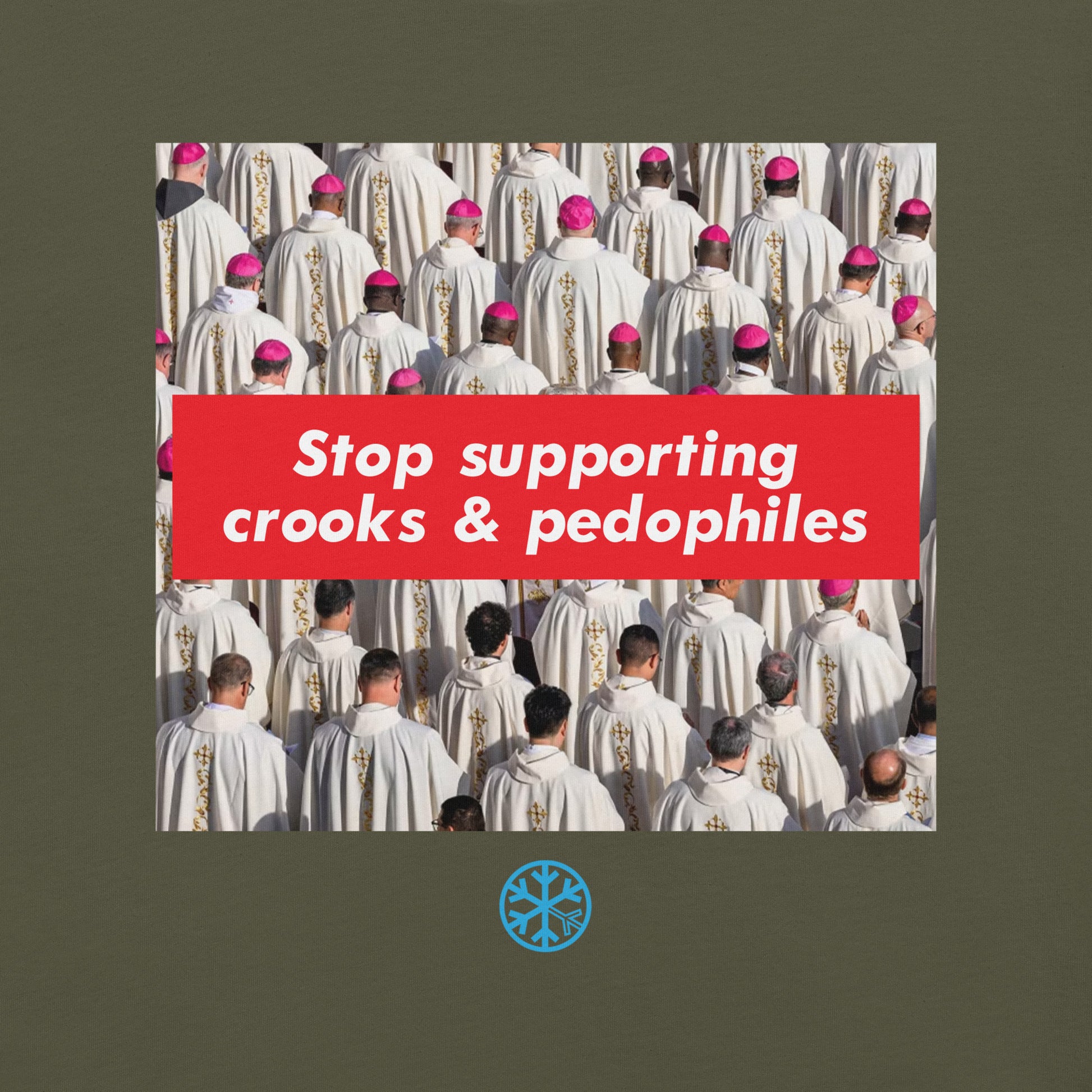 Green-Vatican Crooks Tee from B.Different Clothing, graphic, graffiti-inspired streetwear t-shirt