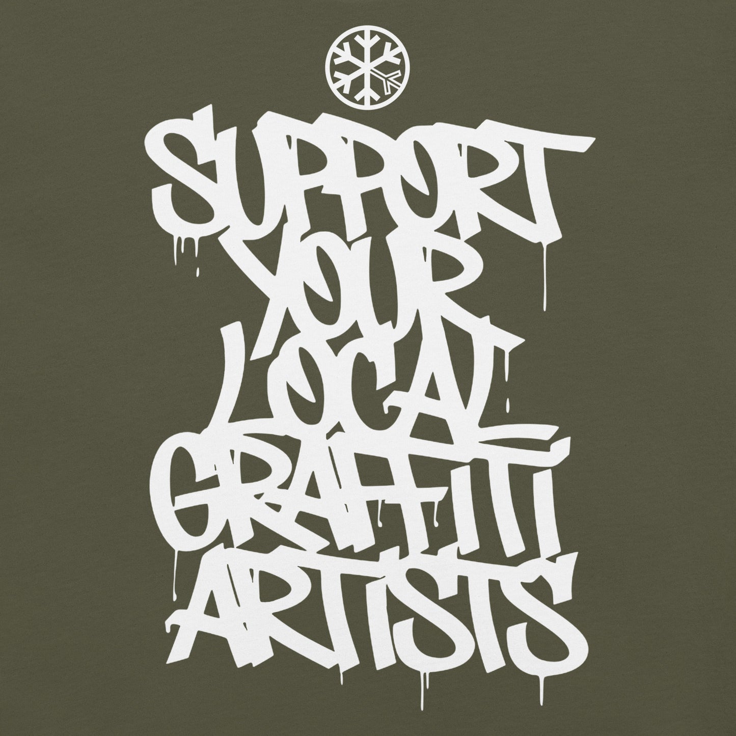 Green-Support Your Local Graffiti Artists Tee from B.Different Clothing, graphic, graffiti-inspired streetwear t-shirt