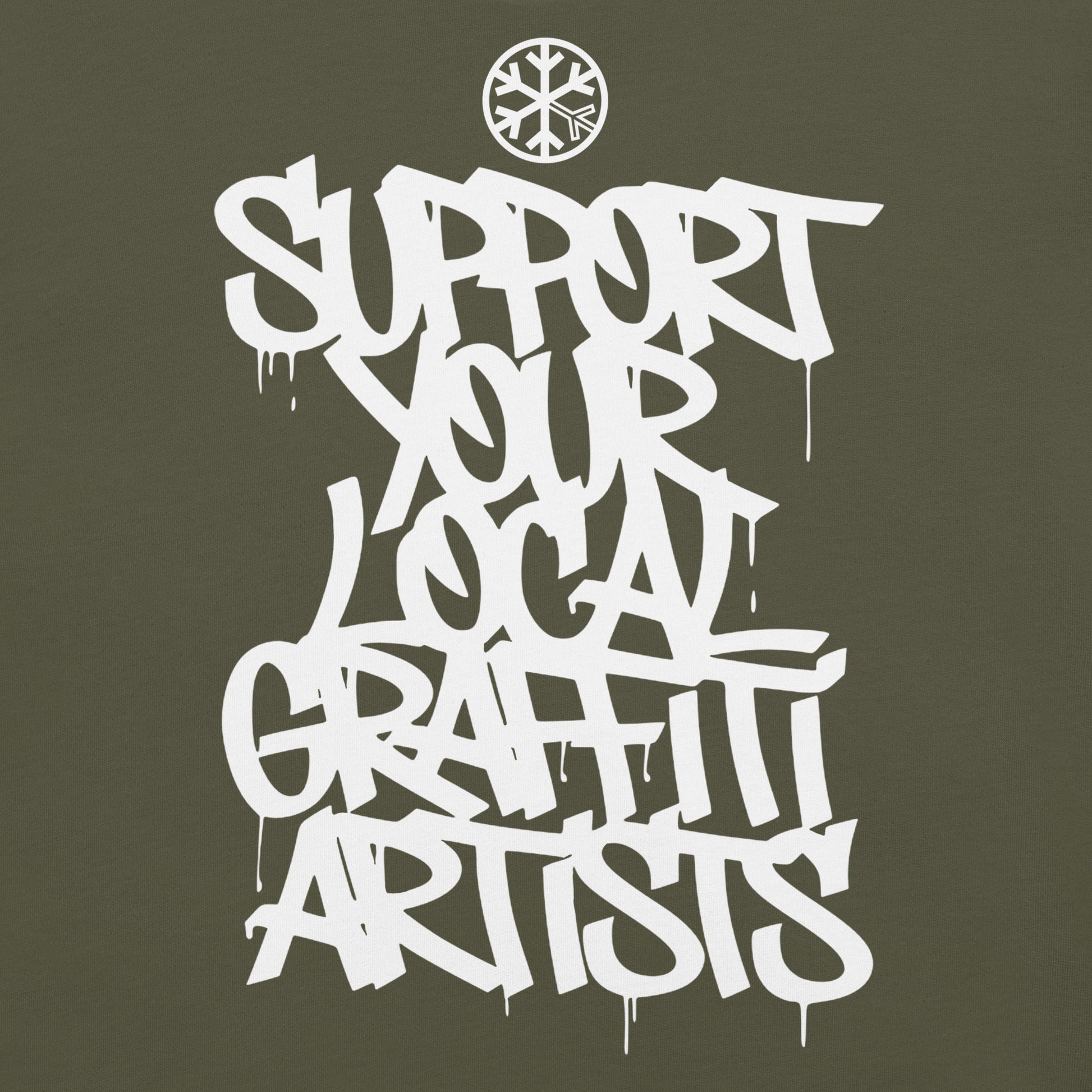 Green-Support Your Local Graffiti Artists Tee from B.Different Clothing, graphic, graffiti-inspired streetwear t-shirt