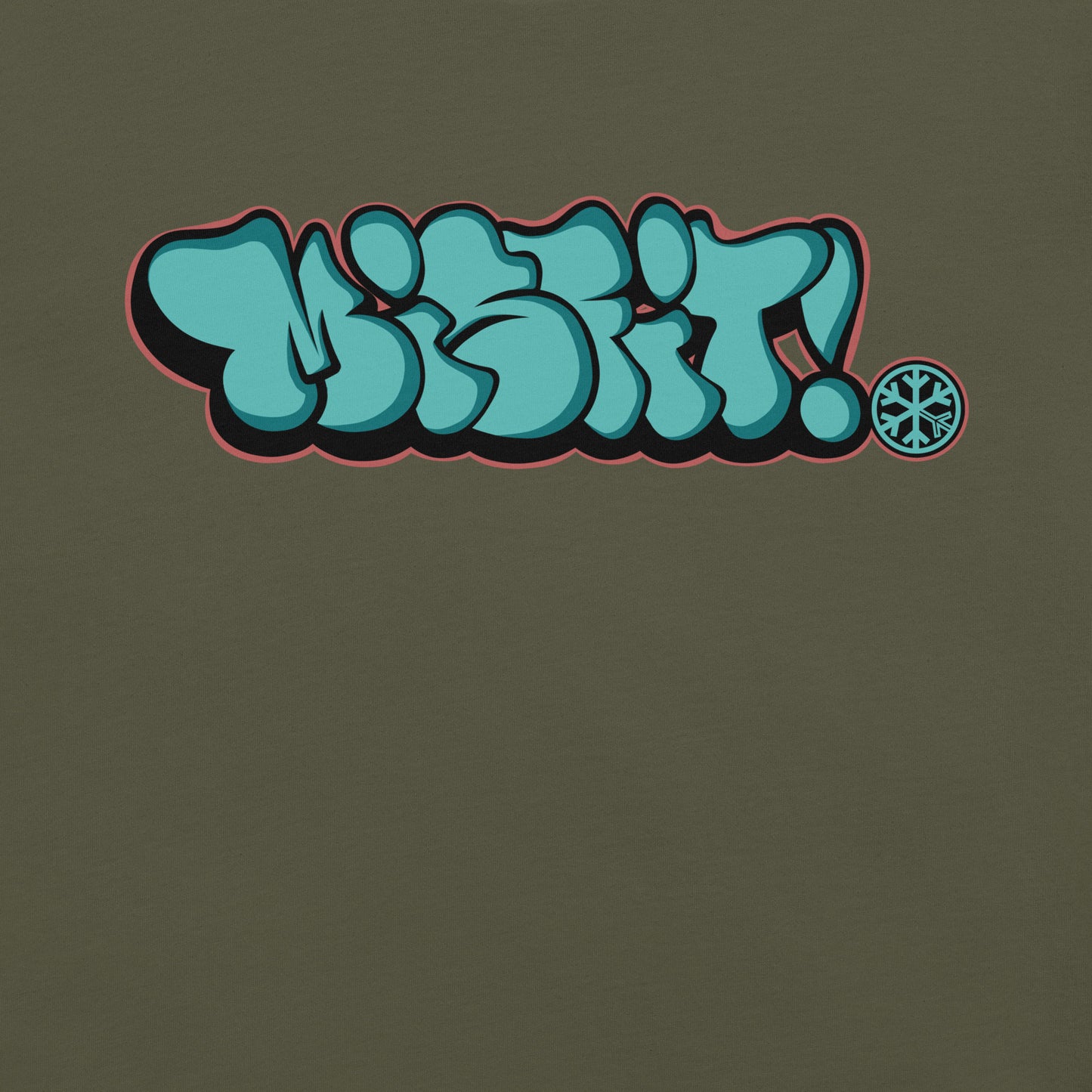 Green-Misfit Graffiti Throwie Tee from B.Different Clothing, graphic, graffiti-inspired streetwear t-shirt