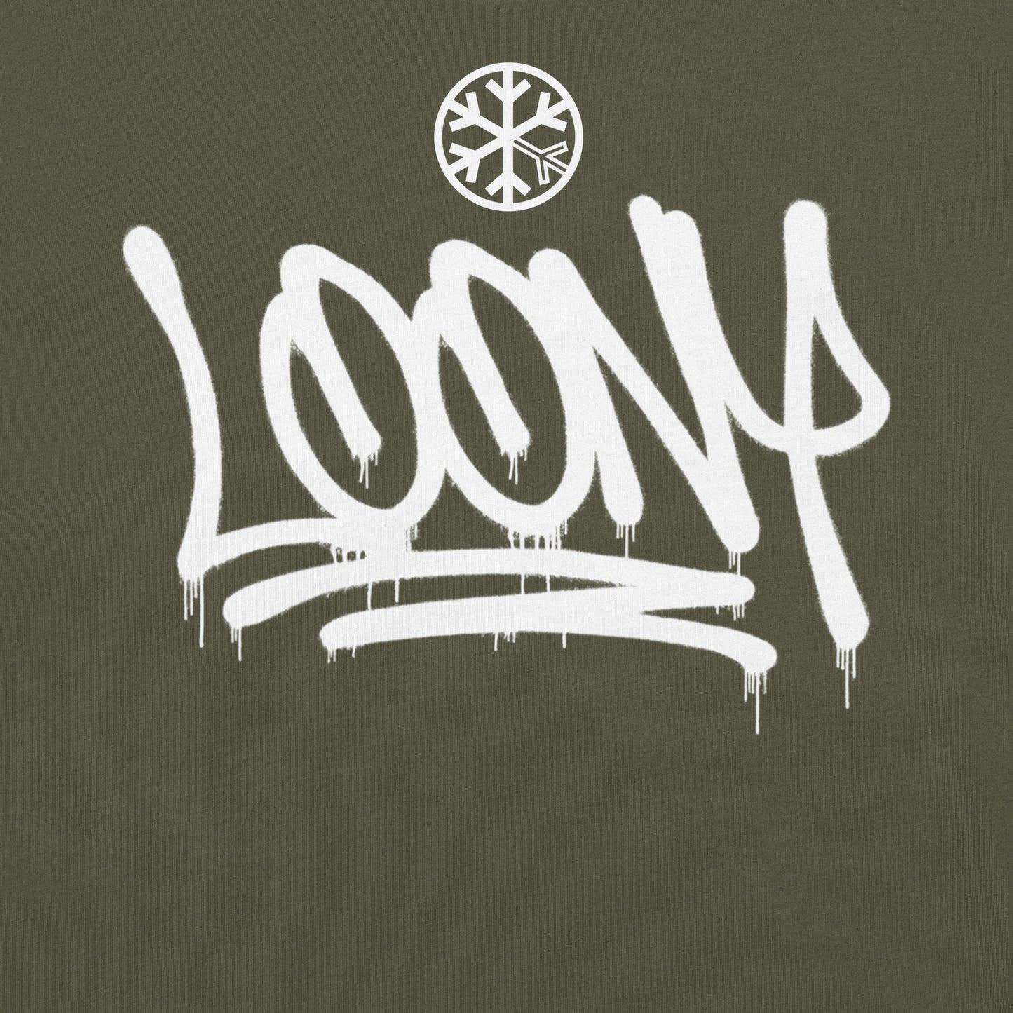 Green-Loony Graffiti Tag Tee from B.Different Clothing, graphic, graffiti-inspired streetwear t-shirt