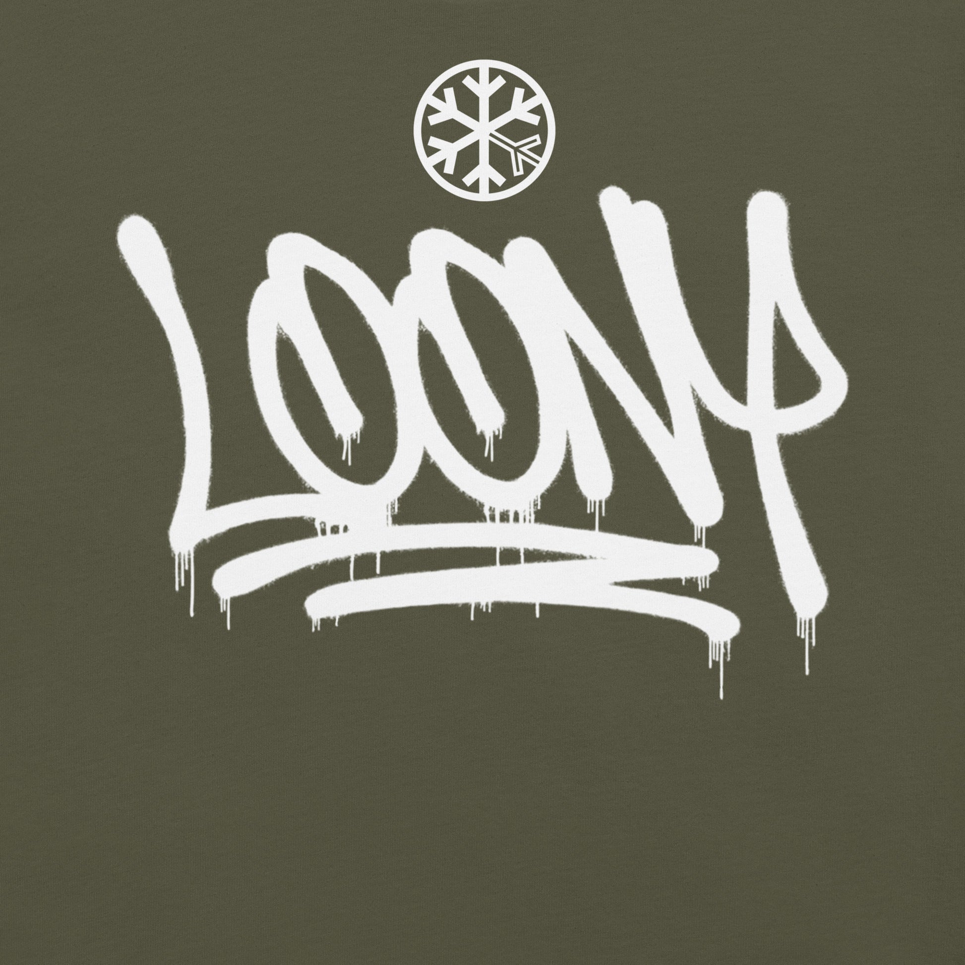 Green-Loony Graffiti Tag Tee from B.Different Clothing, graphic, graffiti-inspired streetwear t-shirt
