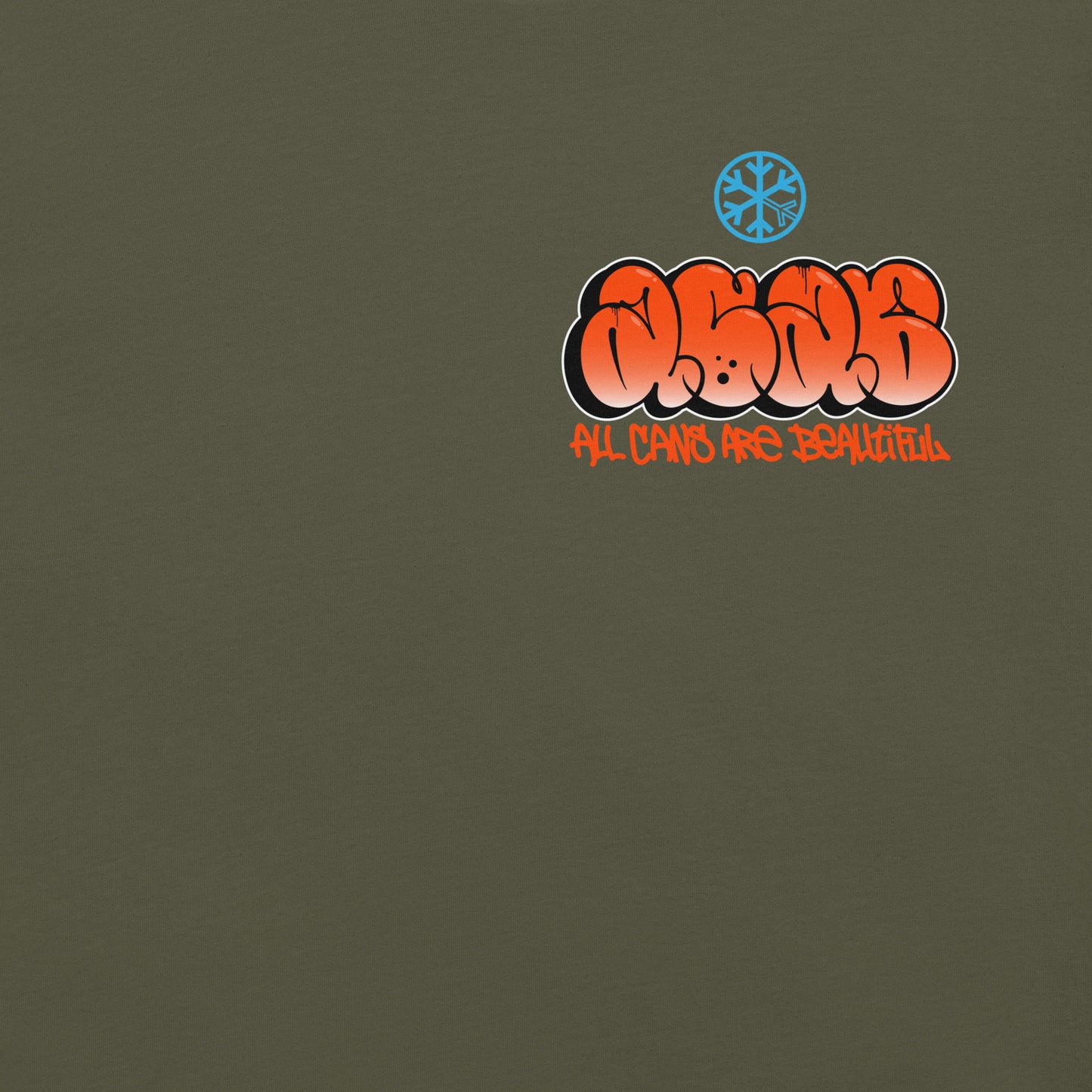 Green-ACAB Girl Graffiti Tee from B.Different Clothing, front graphic, graffiti-inspired streetwear