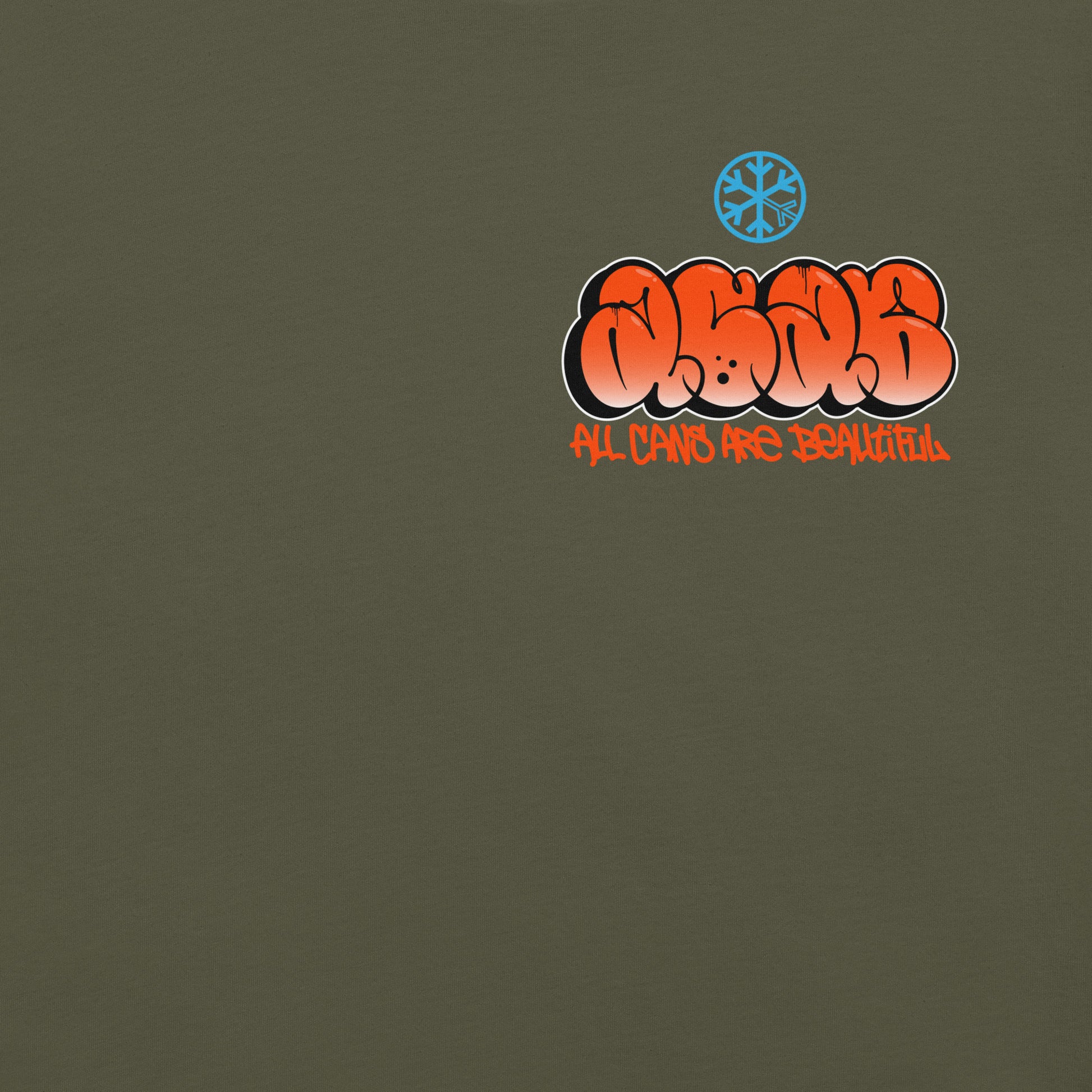 Green-ACAB Girl Graffiti Tee from B.Different Clothing, front graphic, graffiti-inspired streetwear