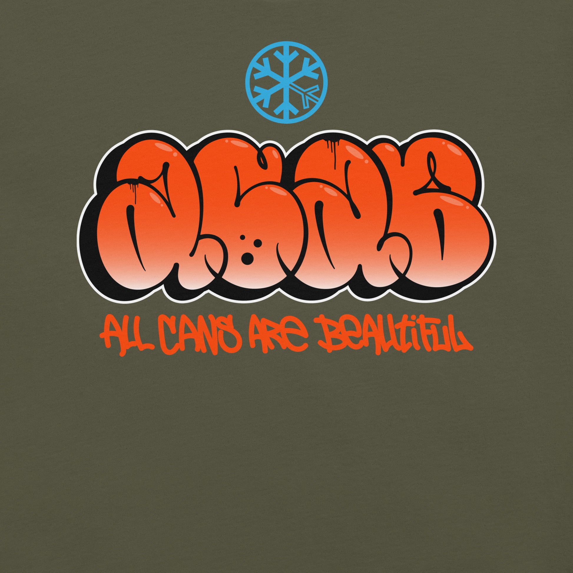 Green-ACAB Graffiti Throw-up Tee from B.Different Clothing, graphic, graffiti-inspired streetwear t-shirt