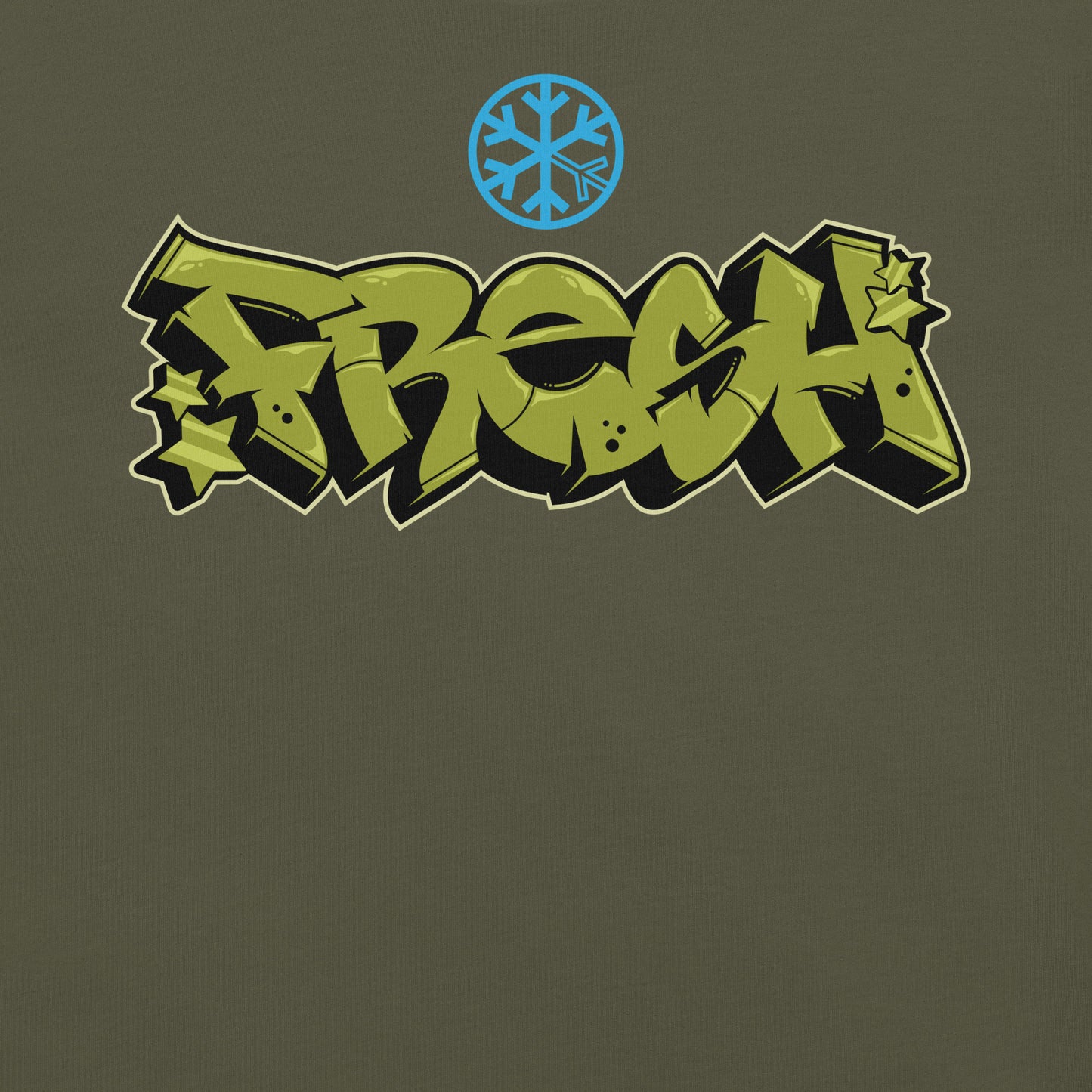 Green-Fresh Graffiti Piece Tee from B.Different Clothing, graphic, graffiti-inspired streetwear t-shirt