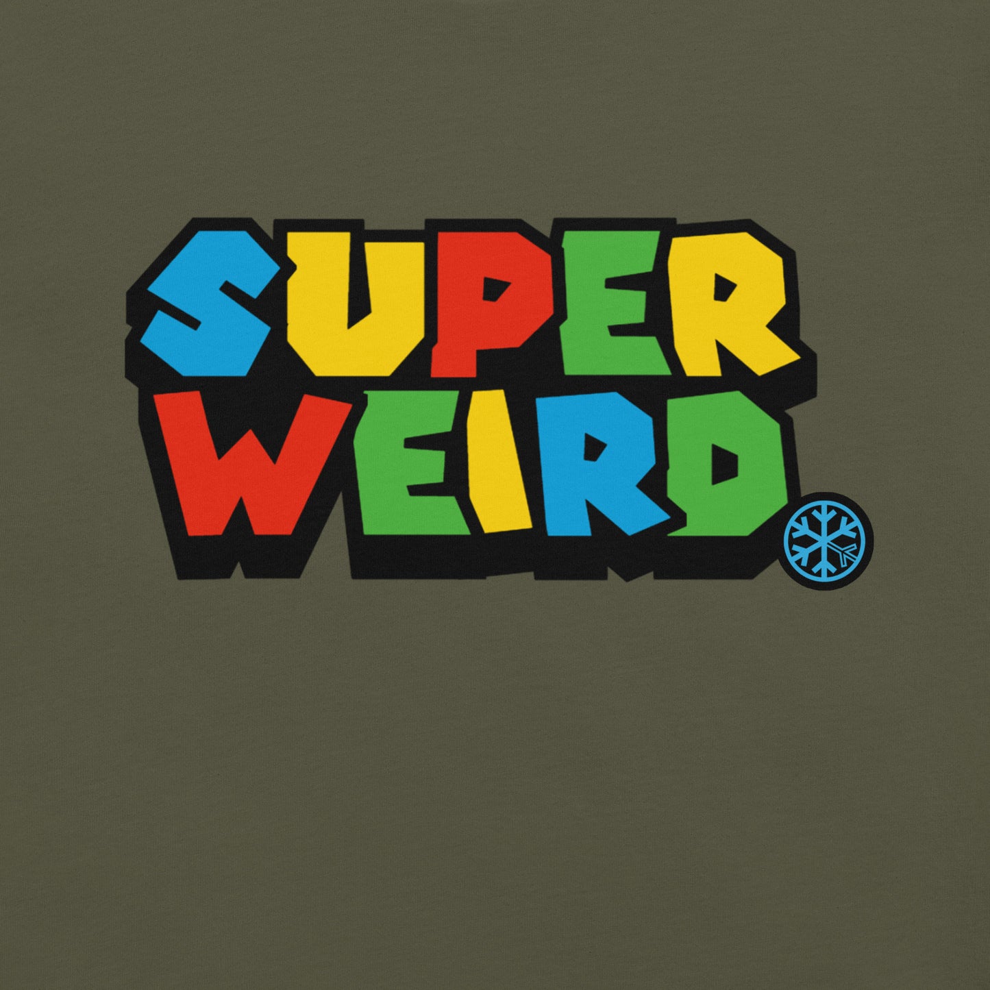 Green-Super Weird Tee from B.Different Clothing, graphic, graffiti-inspired streetwear t-shirt