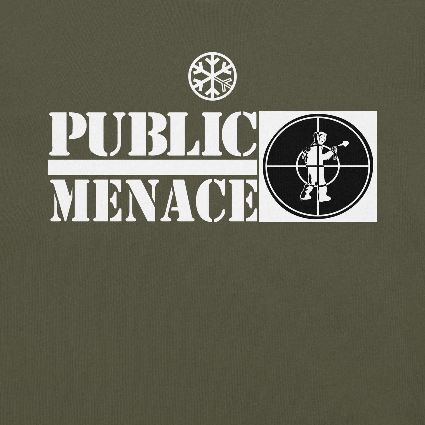 Green-Public Menace Graffiti Tee from B.Different Clothing, graphic, graffiti-inspired streetwear t-shirt