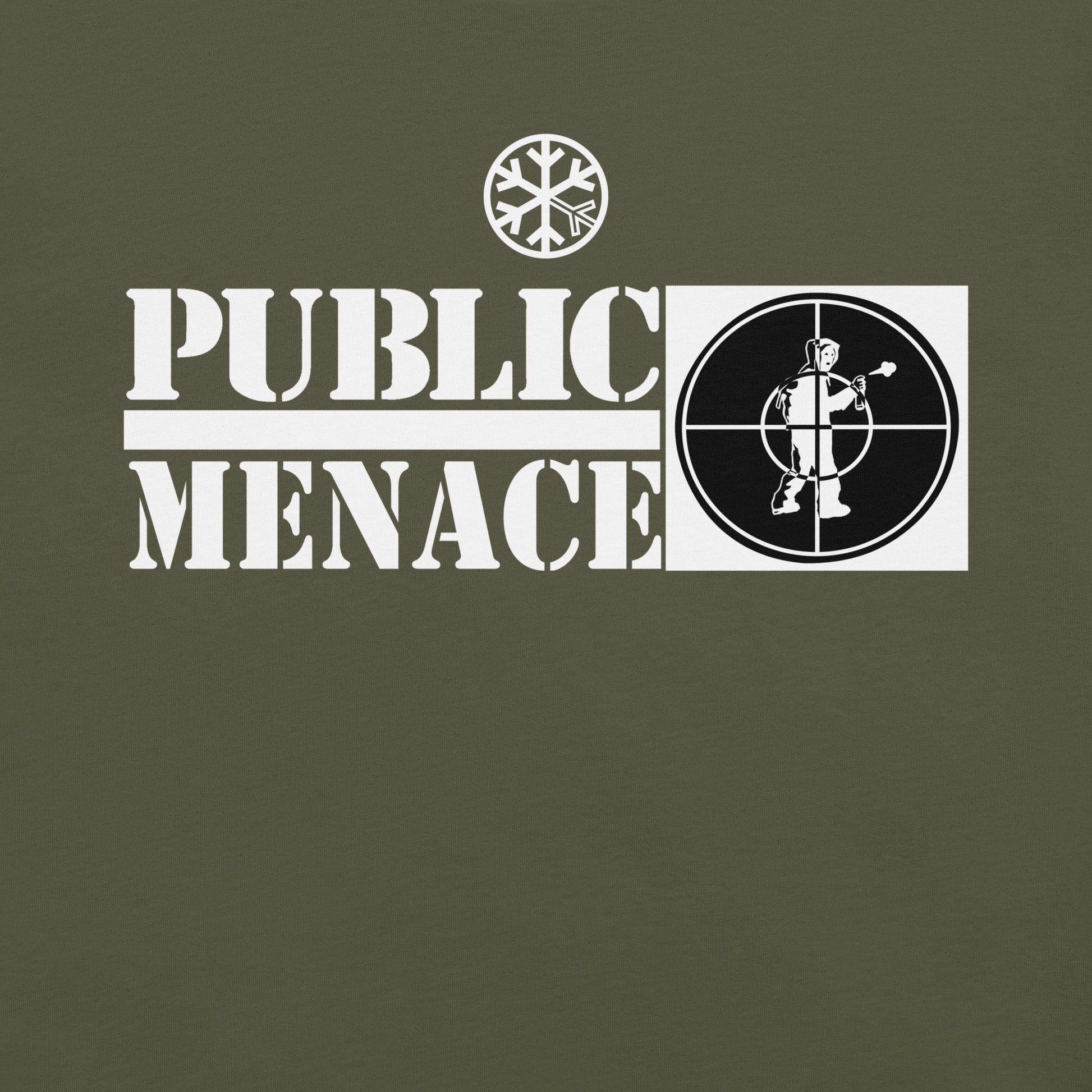 Green-Public Menace Graffiti Tee from B.Different Clothing, graphic, graffiti-inspired streetwear t-shirt