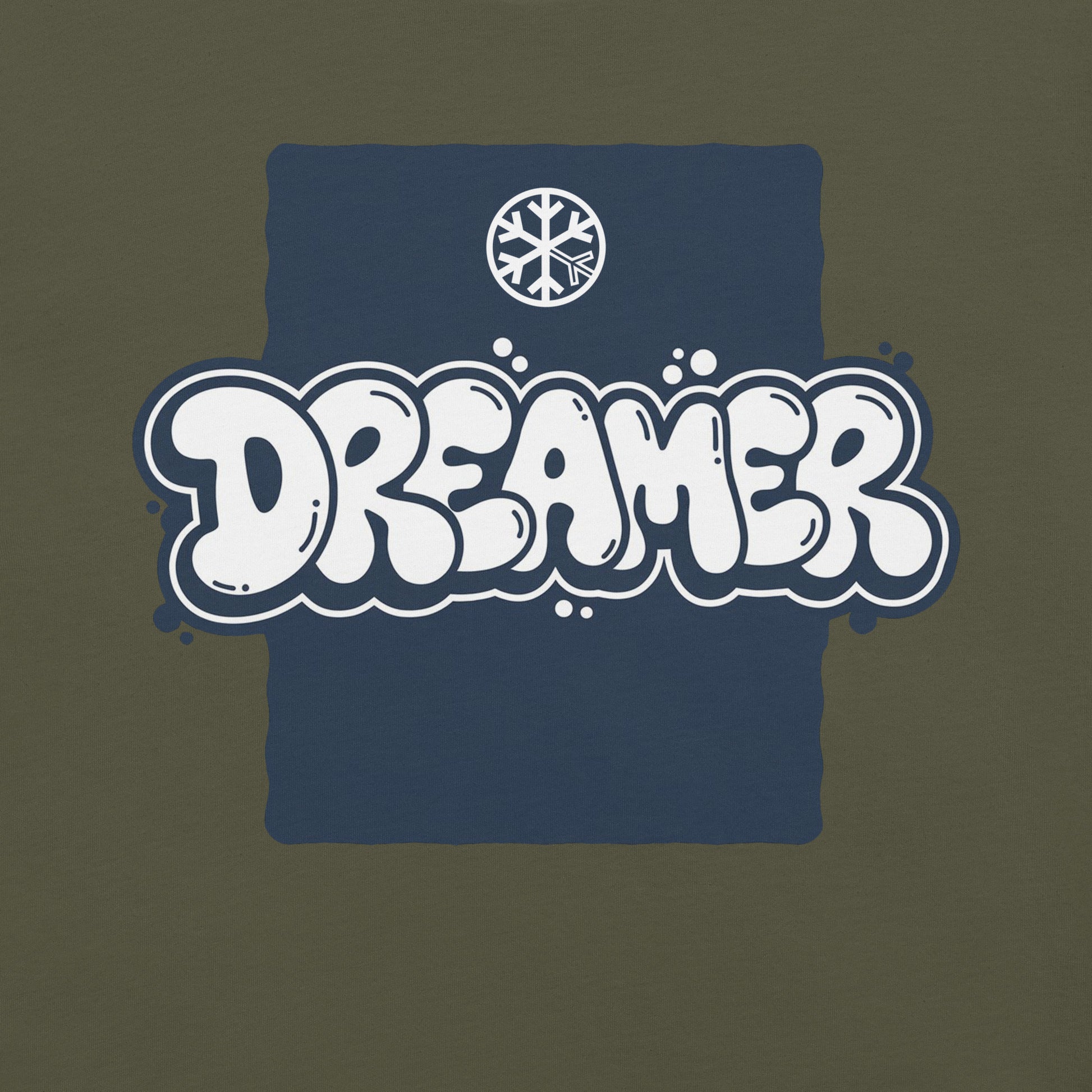 Green-Dreamer Graffiti Throw-up Tee from B.Different Clothing, graphic, graffiti-inspired streetwear t-shirt