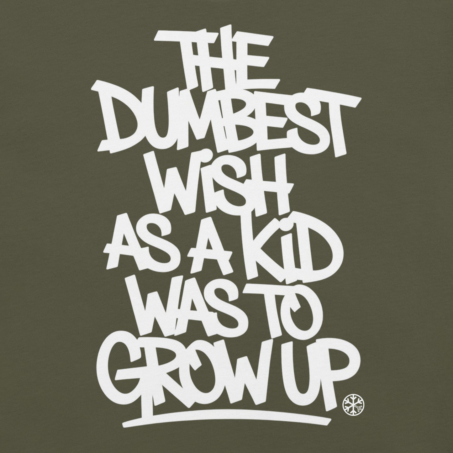 Green-The Dumbest Wish Graffiti Tag Tee from B.Different Clothing, graphic, graffiti-inspired streetwear t-shirt