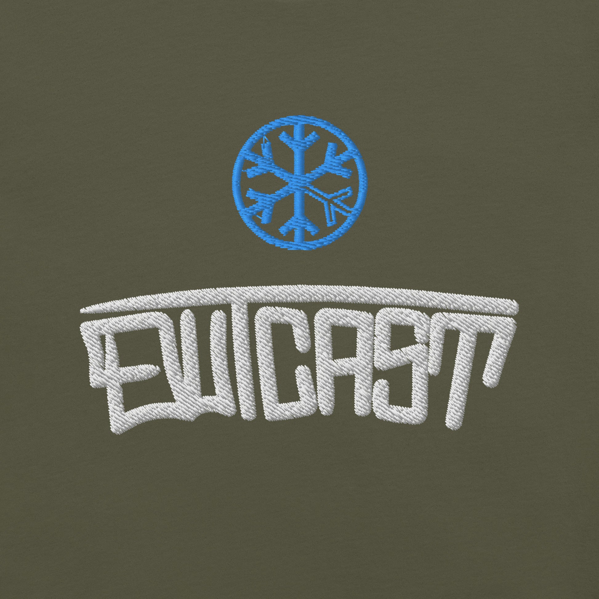 Army Green-Outcast Graffiti Tag Tee from B.Different Clothing, graphic, graffiti-inspired streetwear t-shirt
