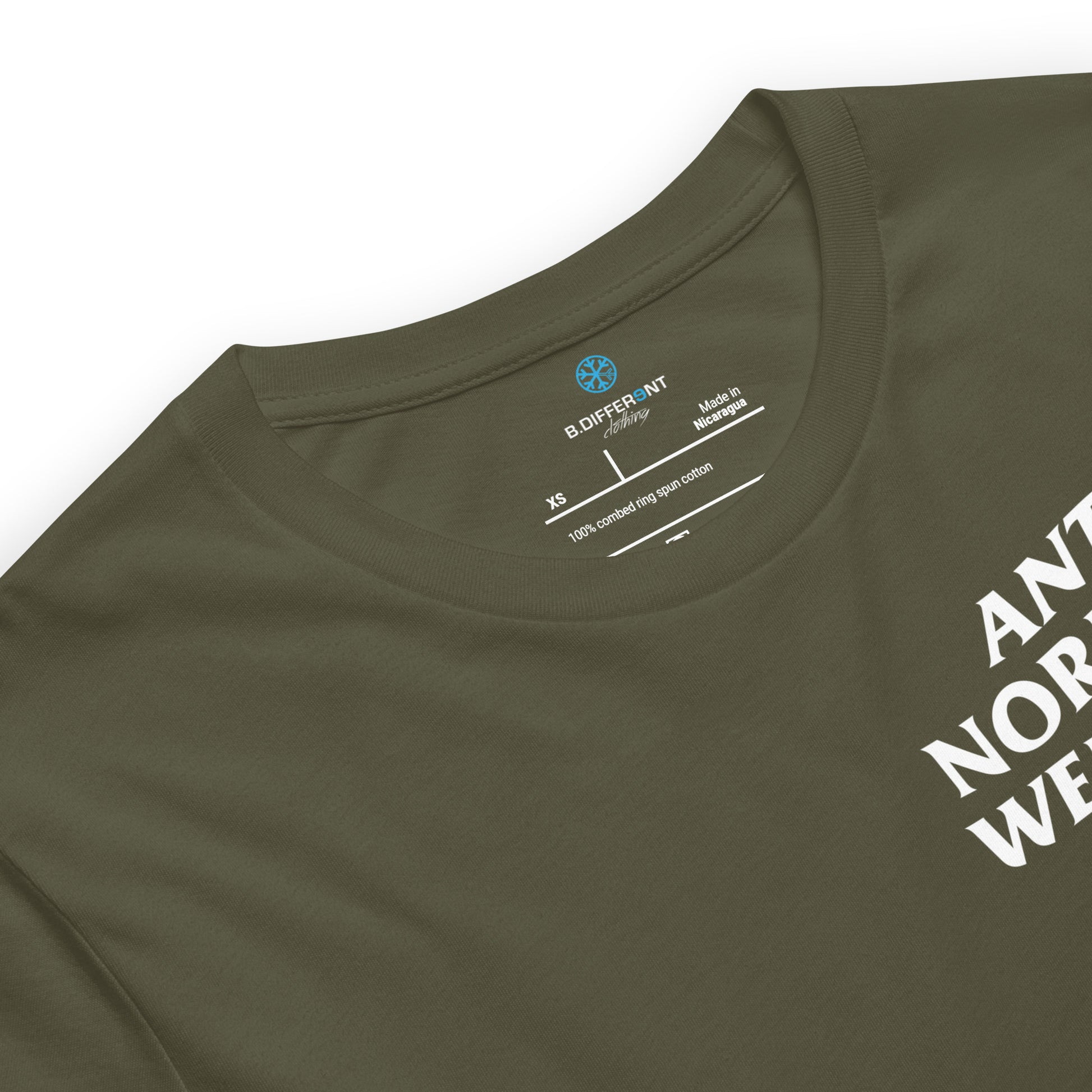 Green-Anti Normies Weirdos Club Tee from B.Different Clothing, collar, graffiti-inspired streetwear t-shirt