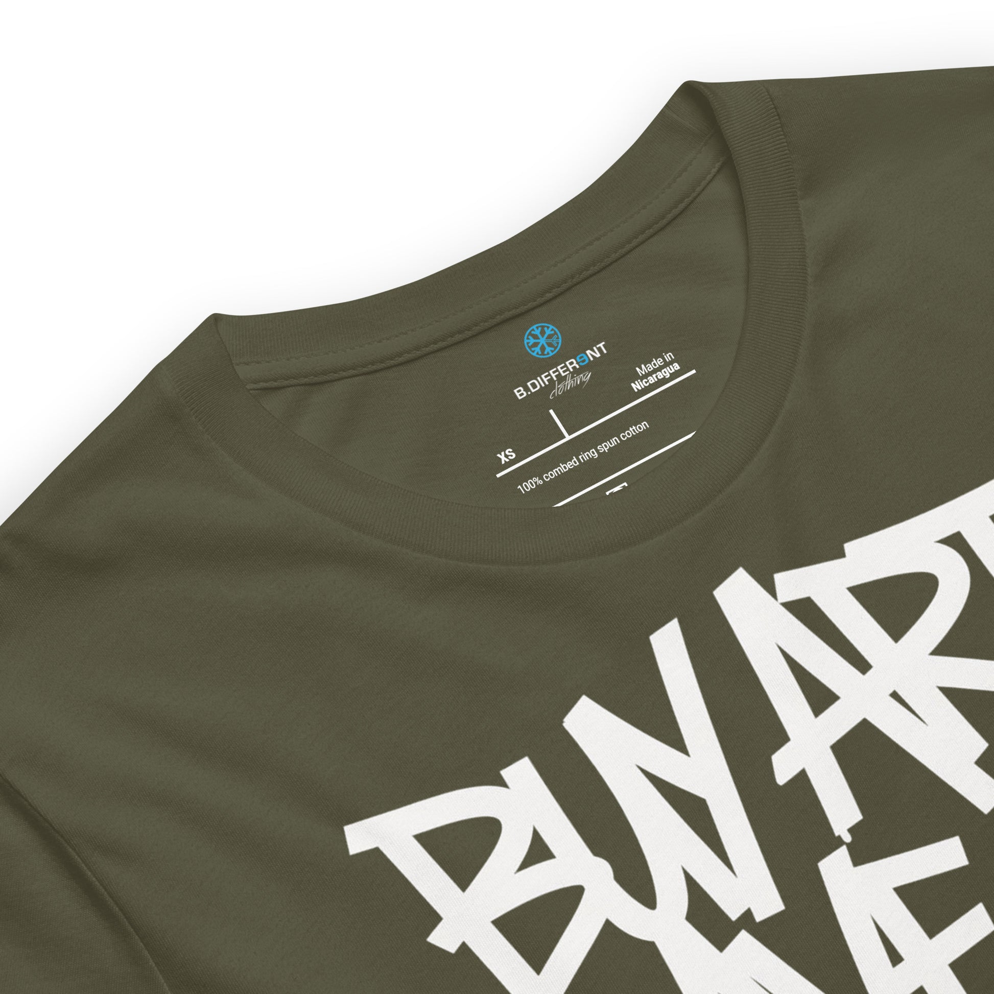 Green-Buy Art Save a Weird Person Graffiti Tee from B.Different Clothing, collar, graffiti-inspired streetwear t-shirt