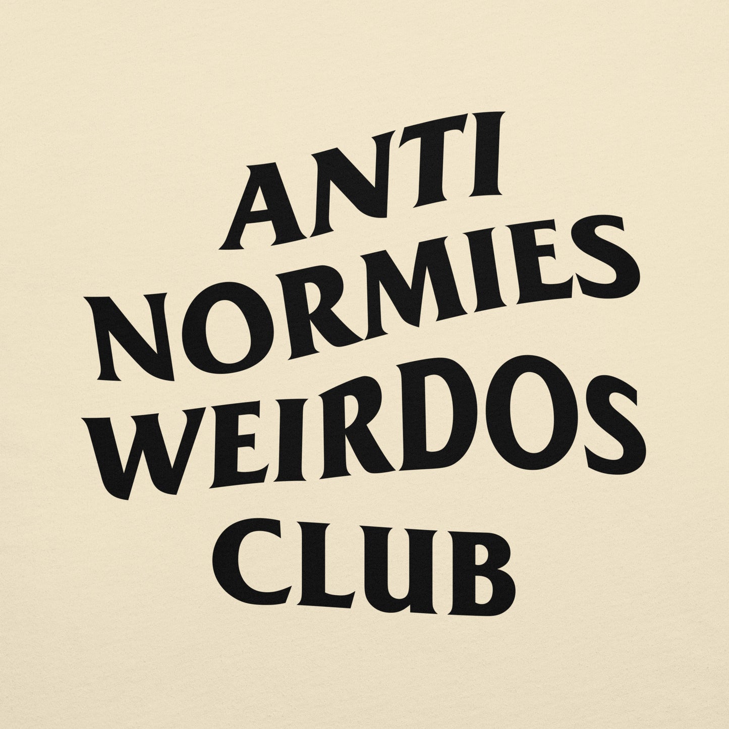 Beige-Anti Normies Weirdos Club Tee from B.Different Clothing, graphic, graffiti-inspired streetwear t-shirt