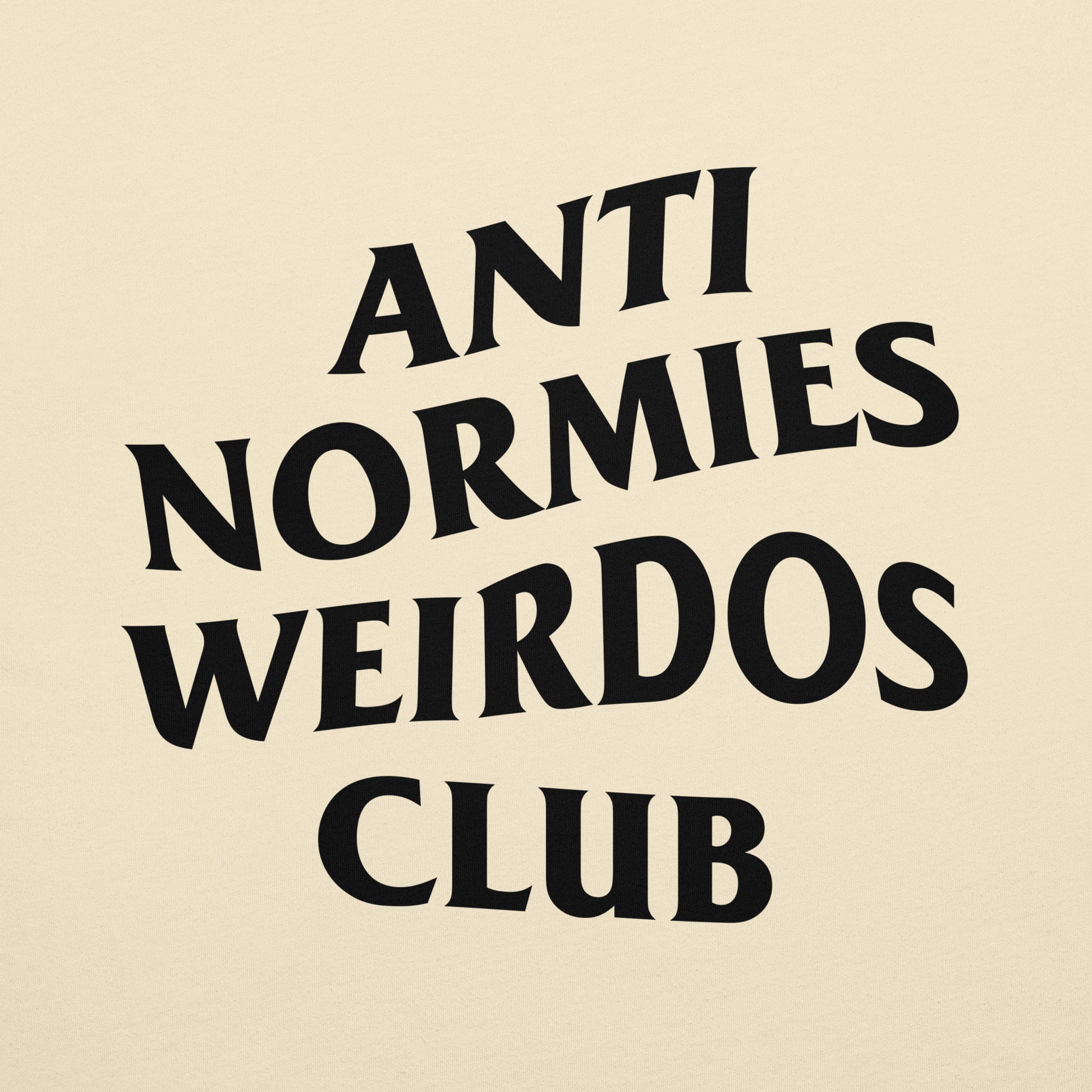 Beige-Anti Normies Weirdos Club Tee from B.Different Clothing, graphic, graffiti-inspired streetwear t-shirt
