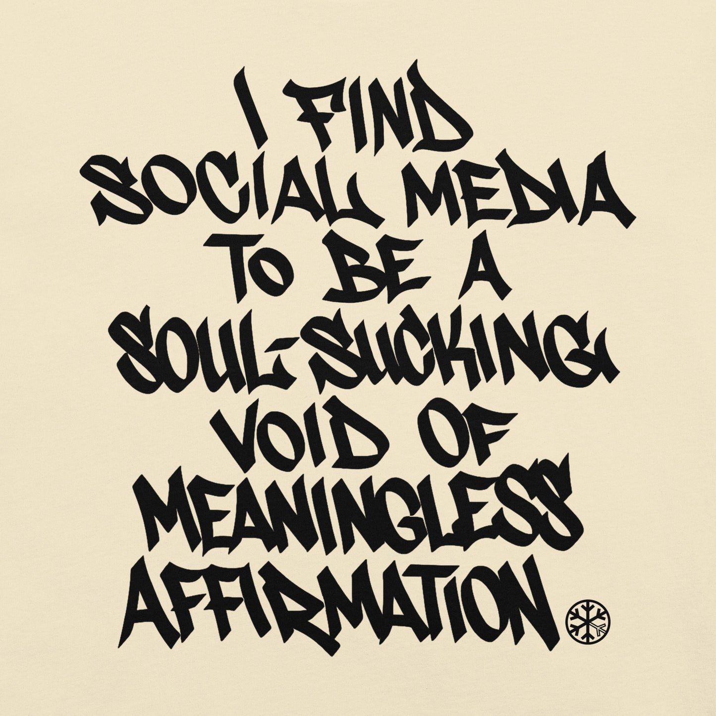 Beige-Social Media Graffiti Tag Tee from B.Different Clothing, graphic, graffiti-inspired streetwear t-shirt