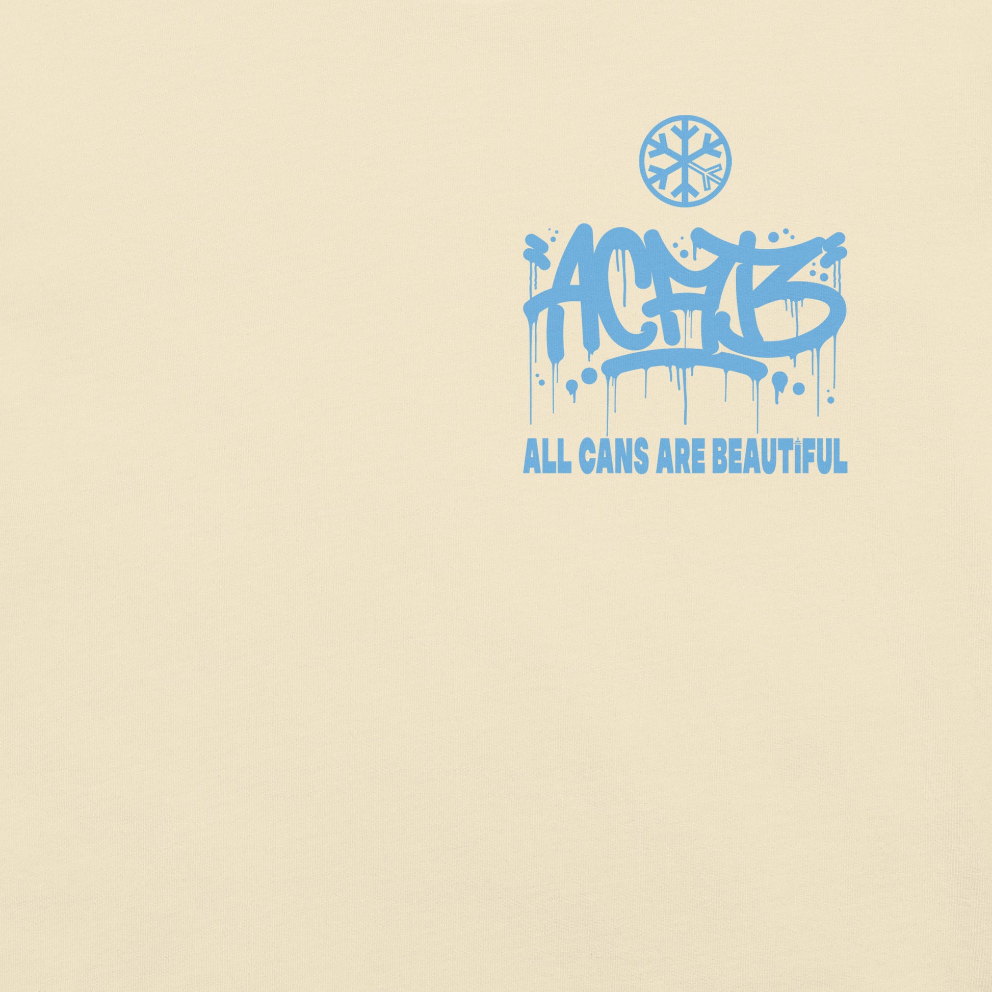 Beige-ACAB Graffiti Character Tee from B.Different Clothing, front graphic, graffiti-inspired streetwear t-shirt