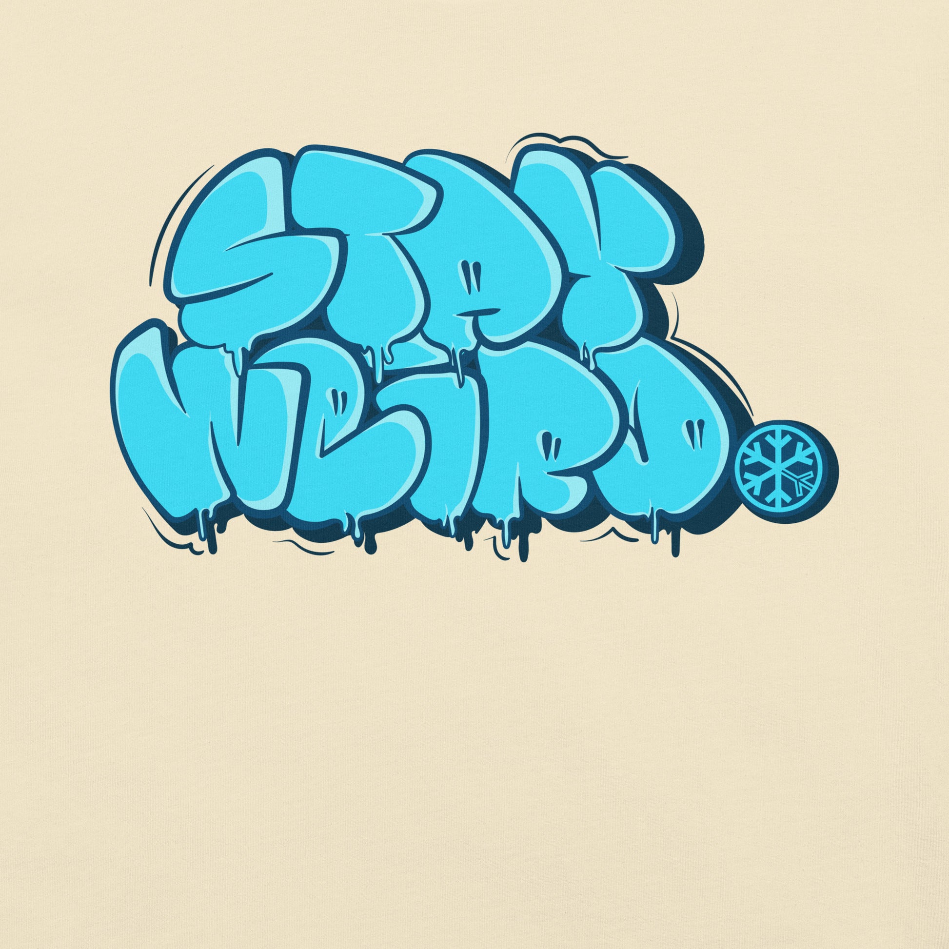 Beige-Stay Weird Graffiti Throw-up Tee from B.Different Clothing, graphic, graffiti-inspired streetwear t-shirt