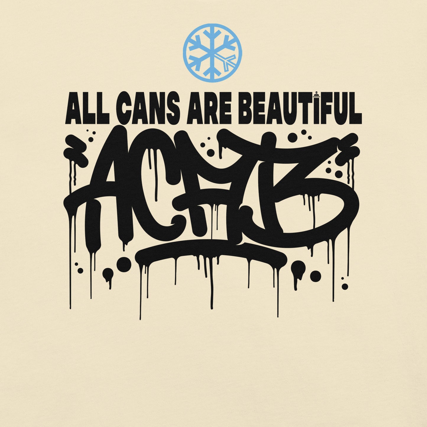 Beige-Acab Graffiti Tag Tee from B.Different Clothing, graphic, graffiti-inspired streetwear t-shirt