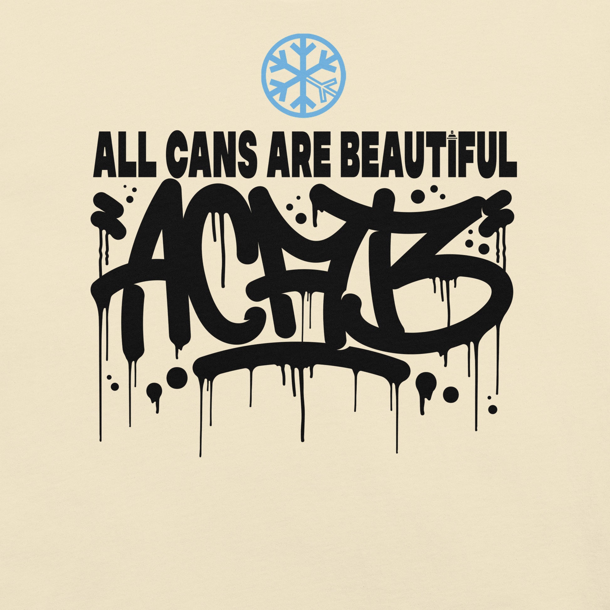 Beige-Acab Graffiti Tag Tee from B.Different Clothing, graphic, graffiti-inspired streetwear t-shirt