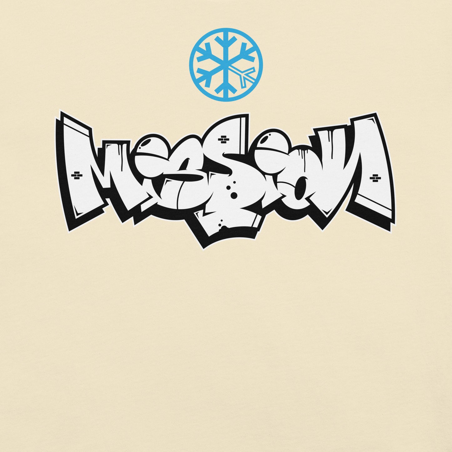 Beige-Mission Graffiti Piece Tee from B.Different Clothing, graphic, graffiti-inspired streetwear t-shirt