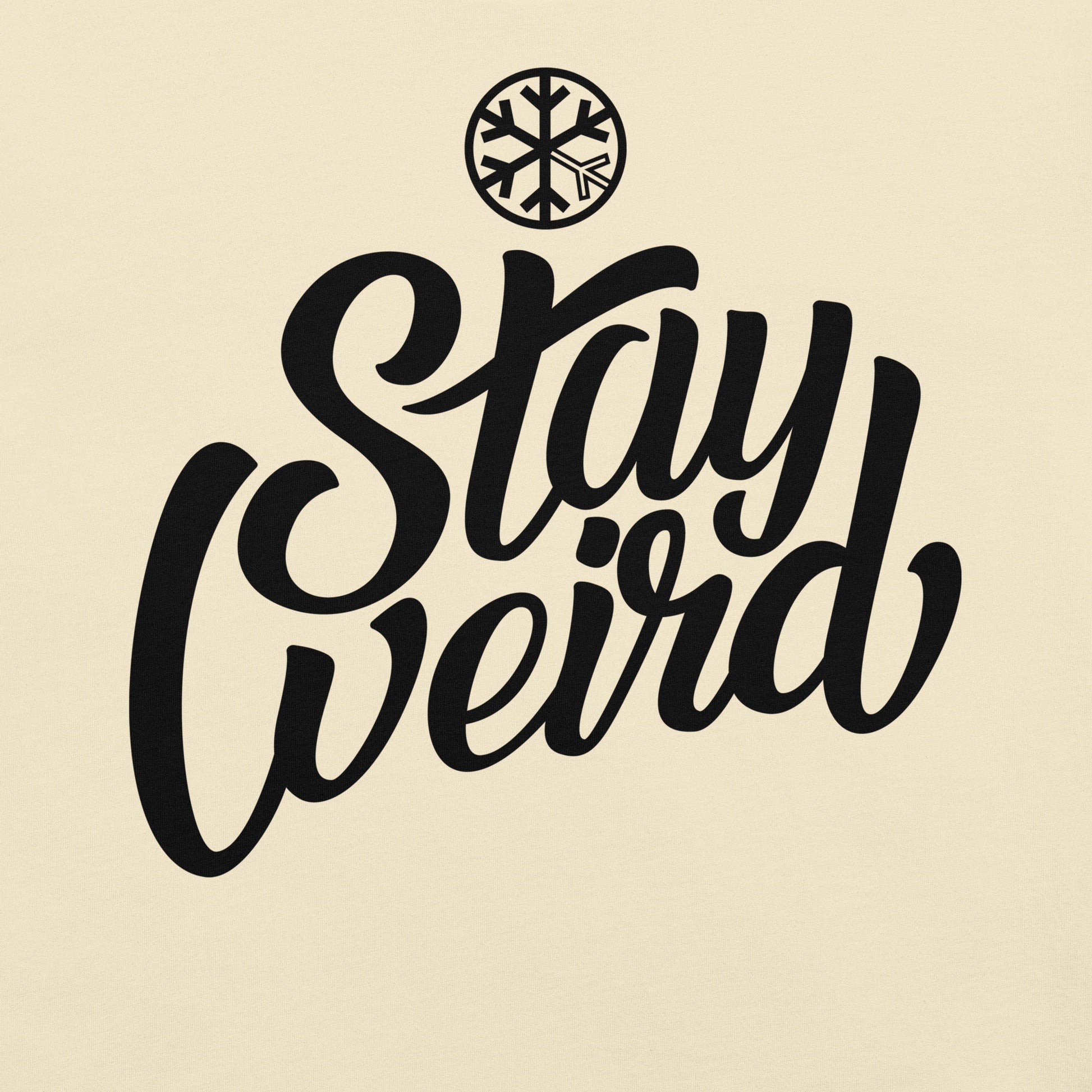 Beige-Stay Weird Tee from B.Different Clothing, graphic, graffiti-inspired streetwear t-shirt