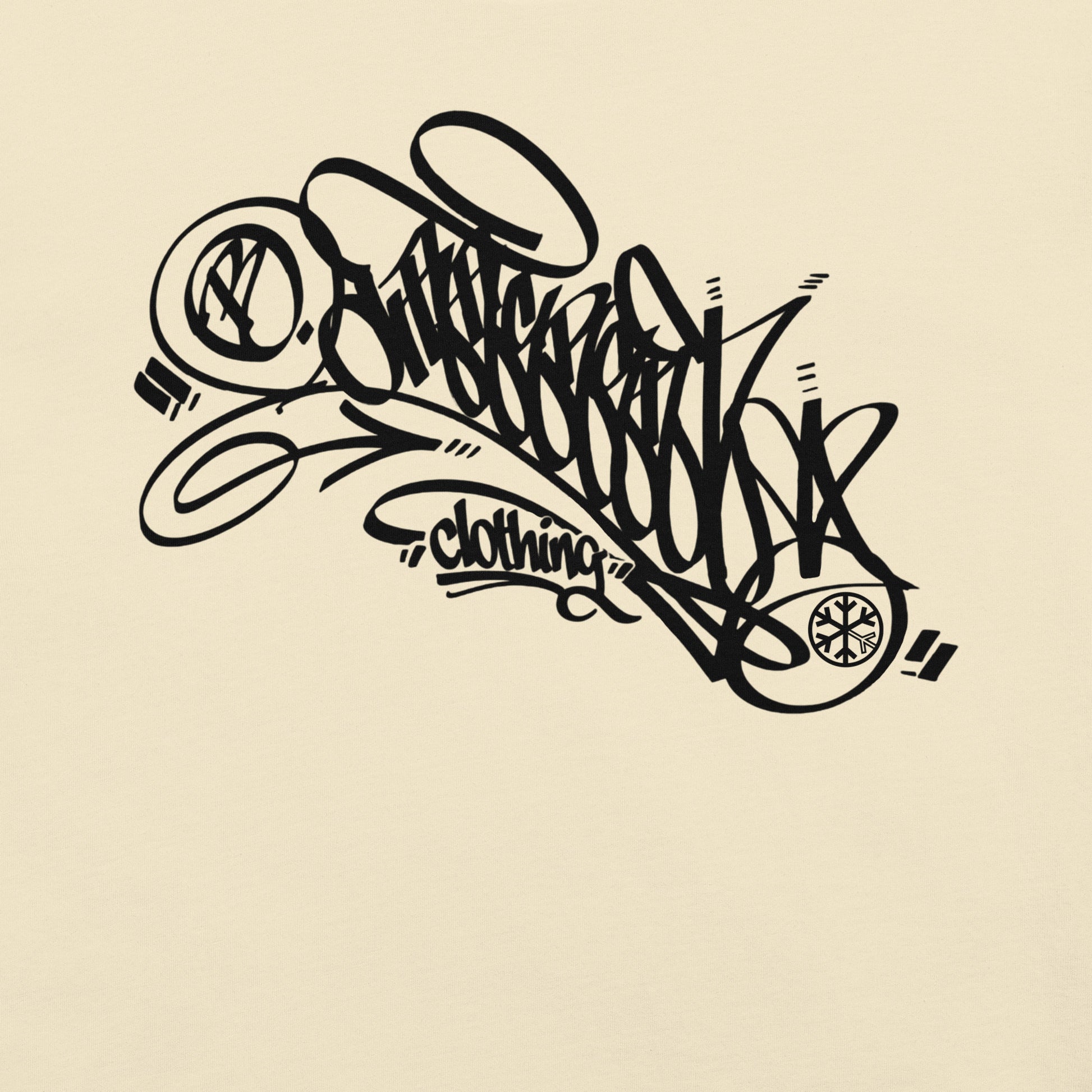 Beige-B.Different Clothing Graffiti Tag Tee from B.Different Clothing, graphic, graffiti-inspired streetwear t-shirt