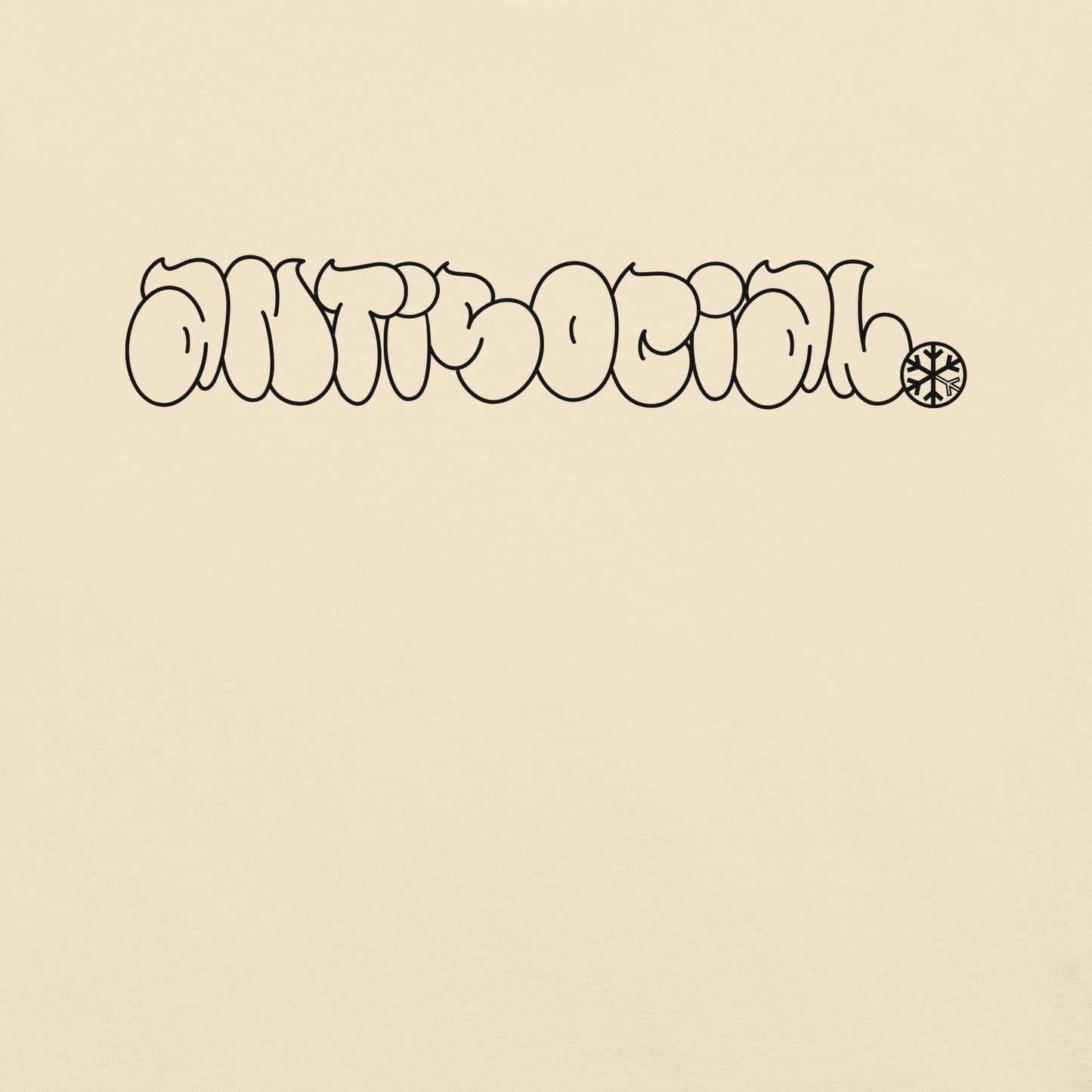 Beige-Antisocial Graffiti Hollow Tee from B.Different Clothing, graphic, graffiti-inspired streetwear t-shirt