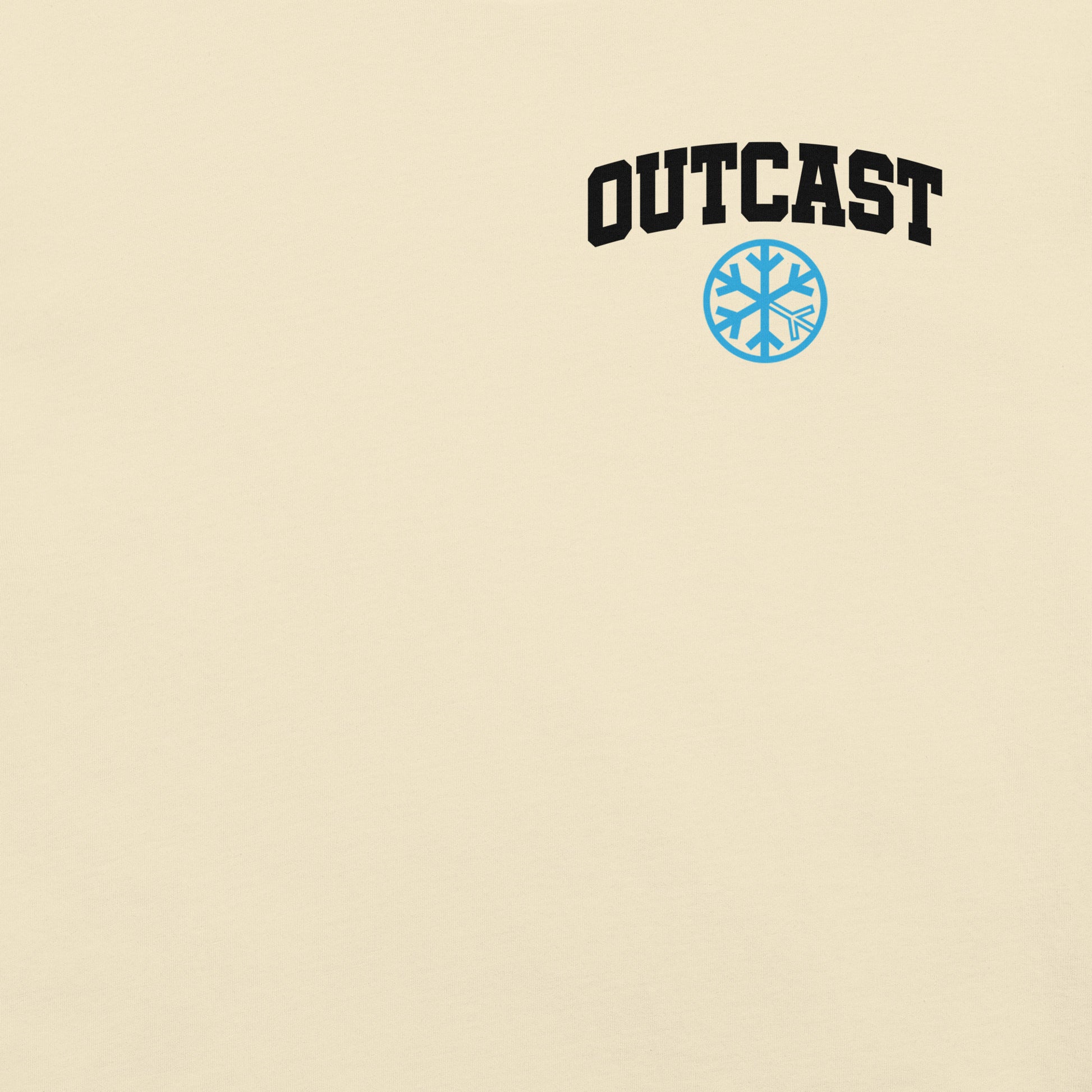 Beige-Outcast Graffiti Character Tee from B.Different Clothing, front graphic, graffiti-inspired streetwear t-shirt