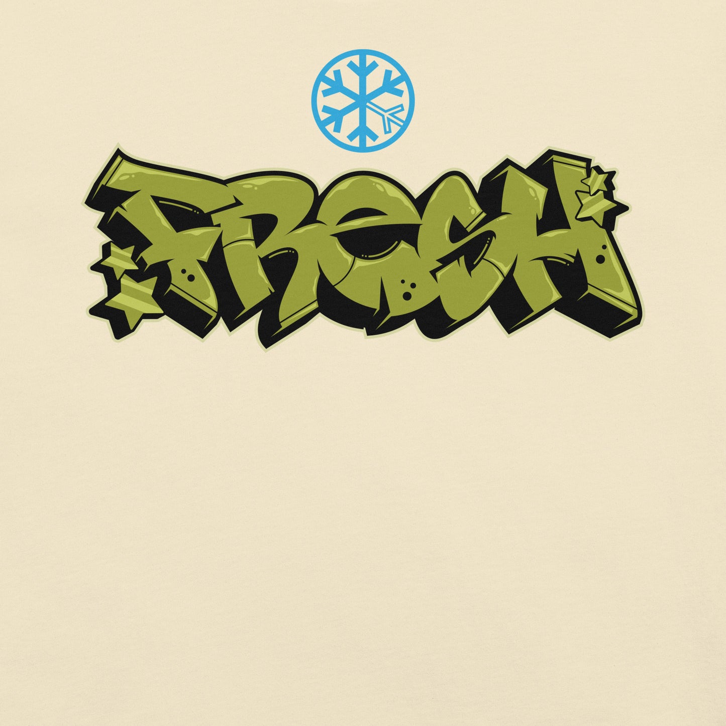 Beige-Fresh Graffiti Piece Tee from B.Different Clothing, graphic, graffiti-inspired streetwear t-shirt