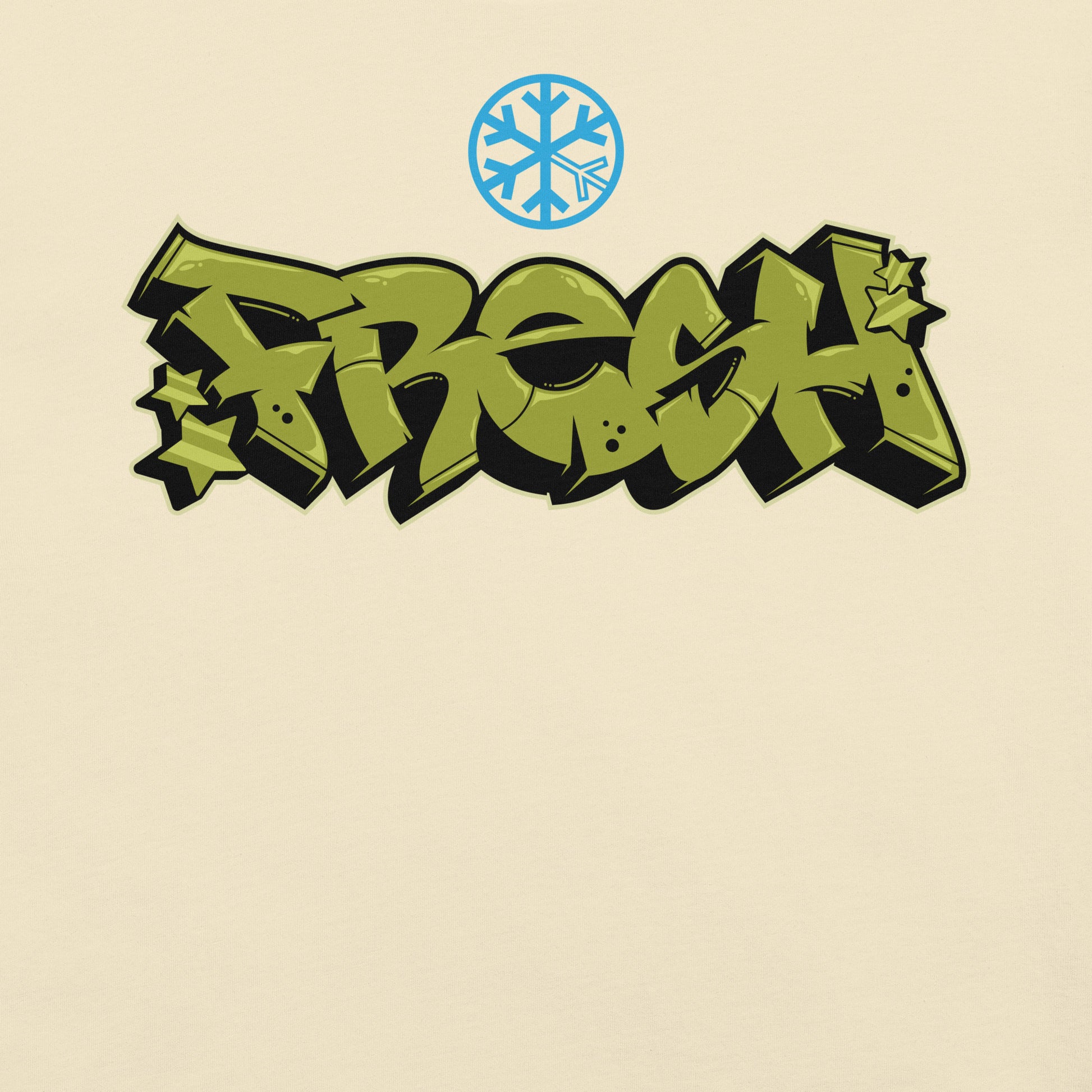 Beige-Fresh Graffiti Piece Tee from B.Different Clothing, graphic, graffiti-inspired streetwear t-shirt