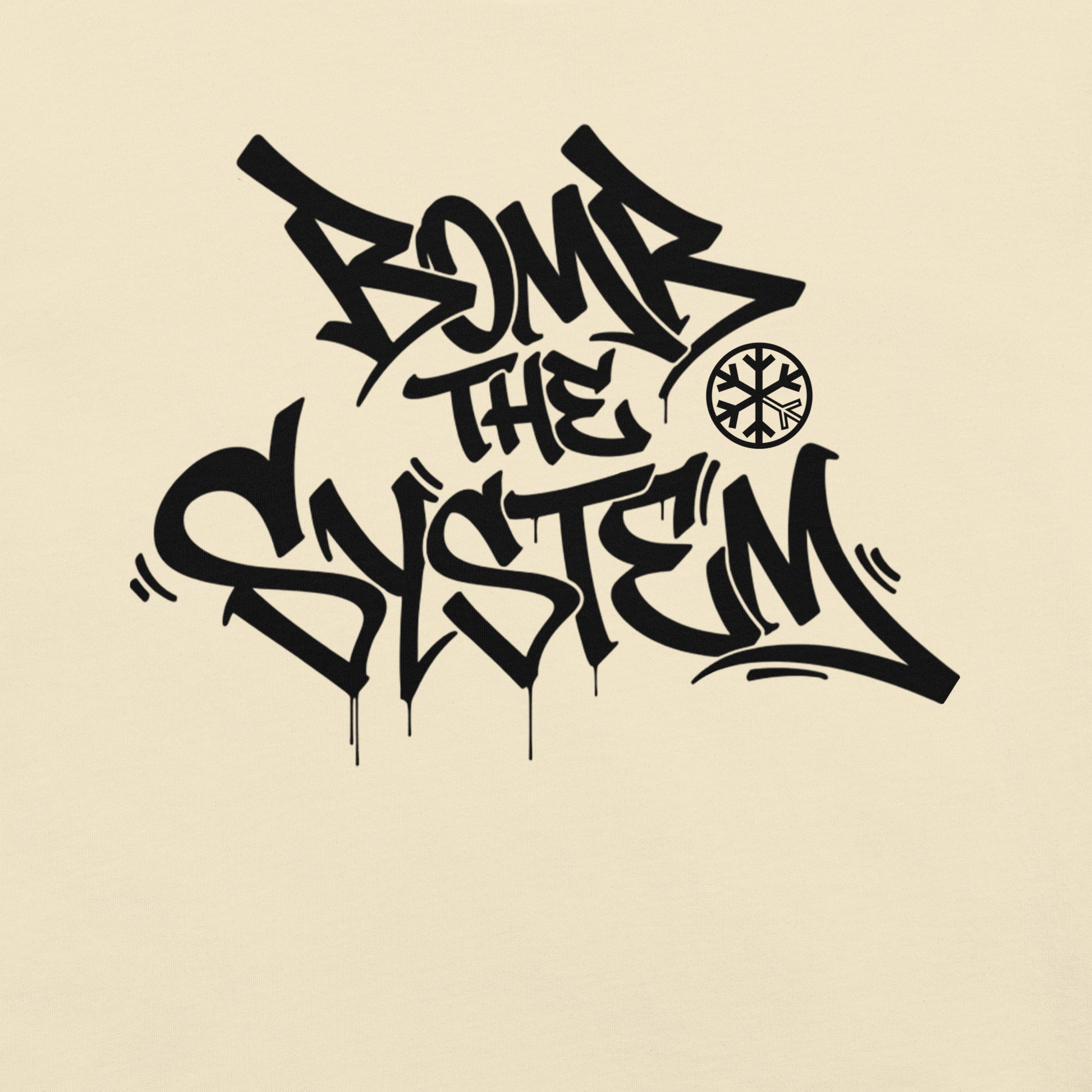 Beige-Bomb The System Graffiti Tee from B.Different Clothing, graphic, graffiti-inspired streetwear t-shirt