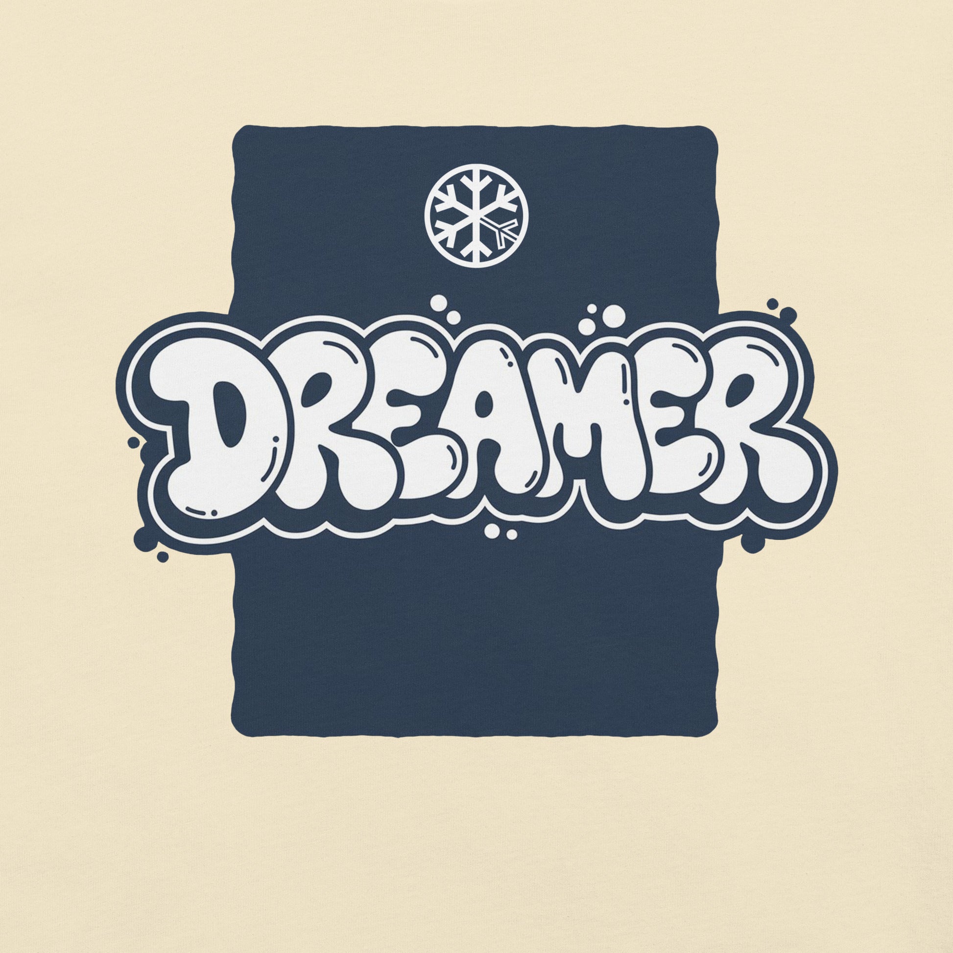 Beige-Dreamer Graffiti Throw-up Tee from B.Different Clothing, graphic, graffiti-inspired streetwear t-shirt