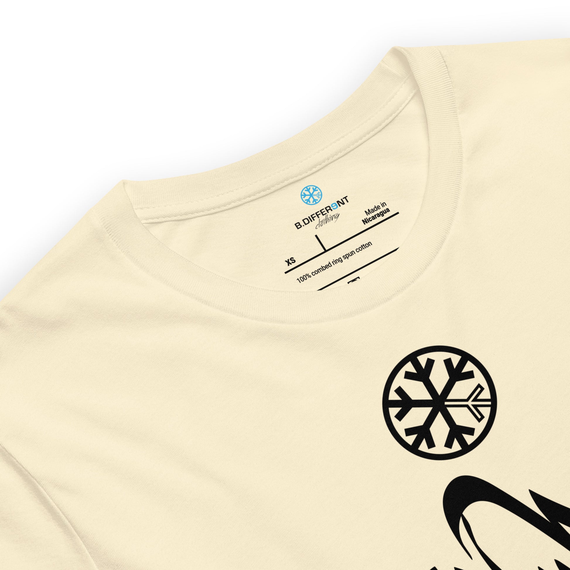 Beige-Antisocial Graffiti Tag Tee from B.Different Clothing, collar, graffiti-inspired streetwear t-shirt